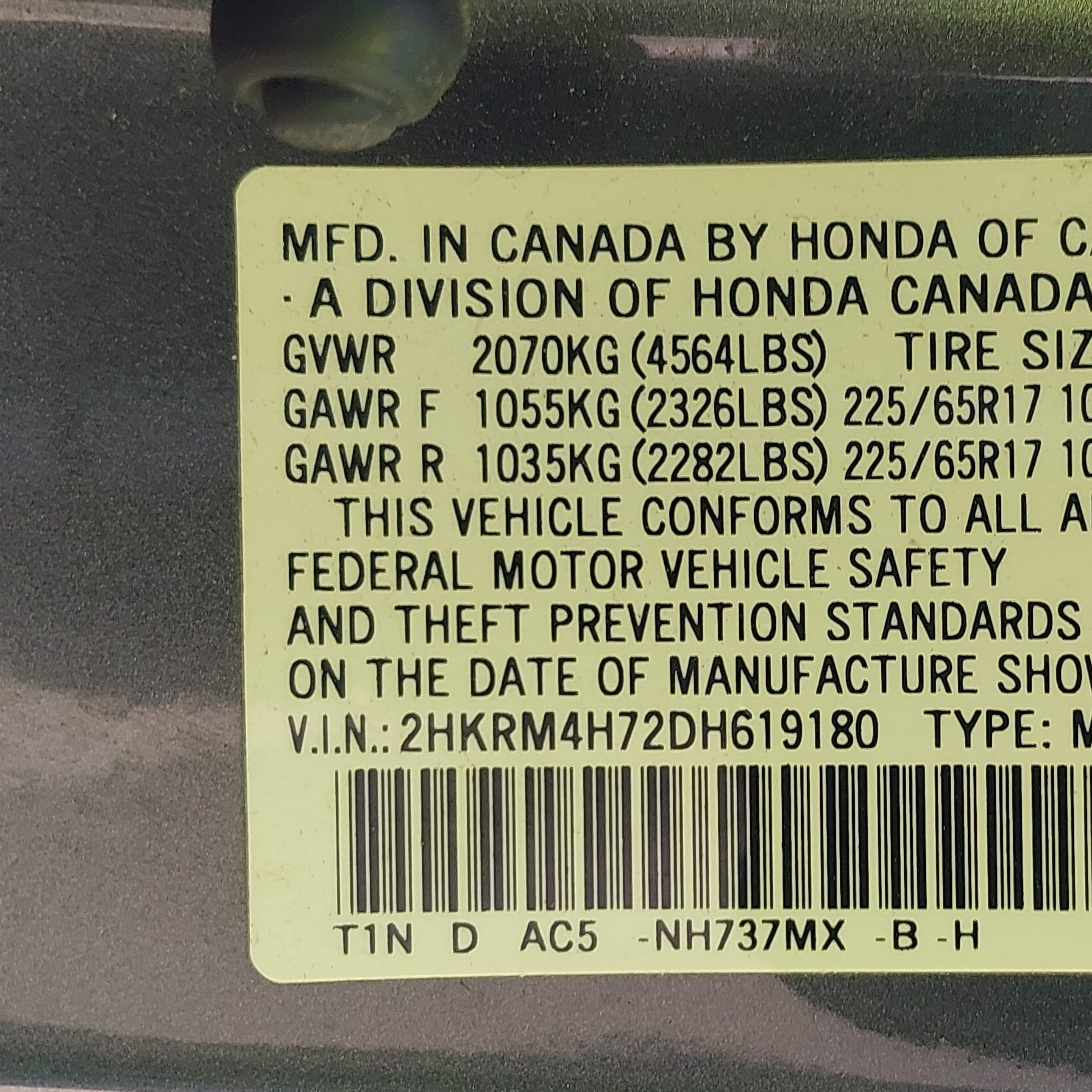 2013 Honda Cr-v Ex-l Gray vin: 2HKRM4H72DH619180