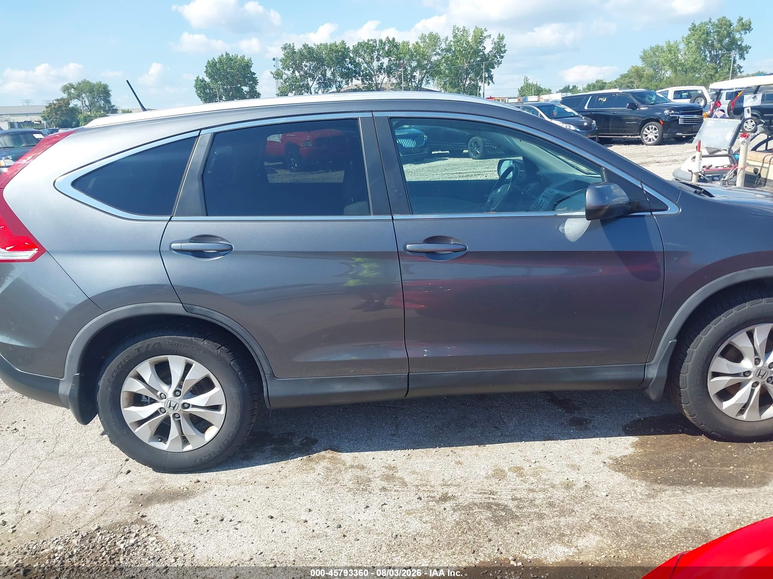 2013 Honda Cr-v Ex-l Gray vin: 2HKRM4H72DH619180