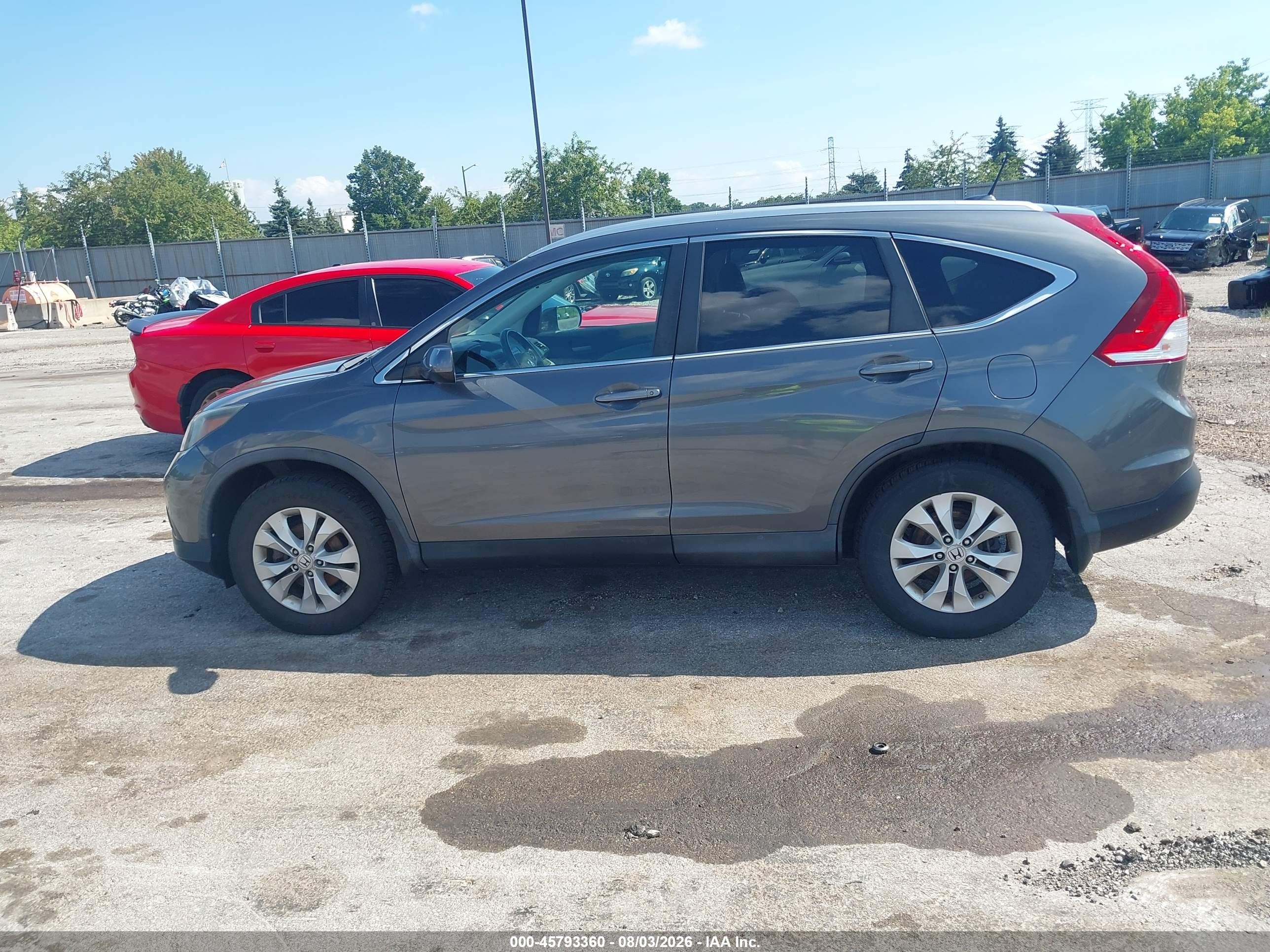 2013 Honda Cr-v Ex-l Gray vin: 2HKRM4H72DH619180
