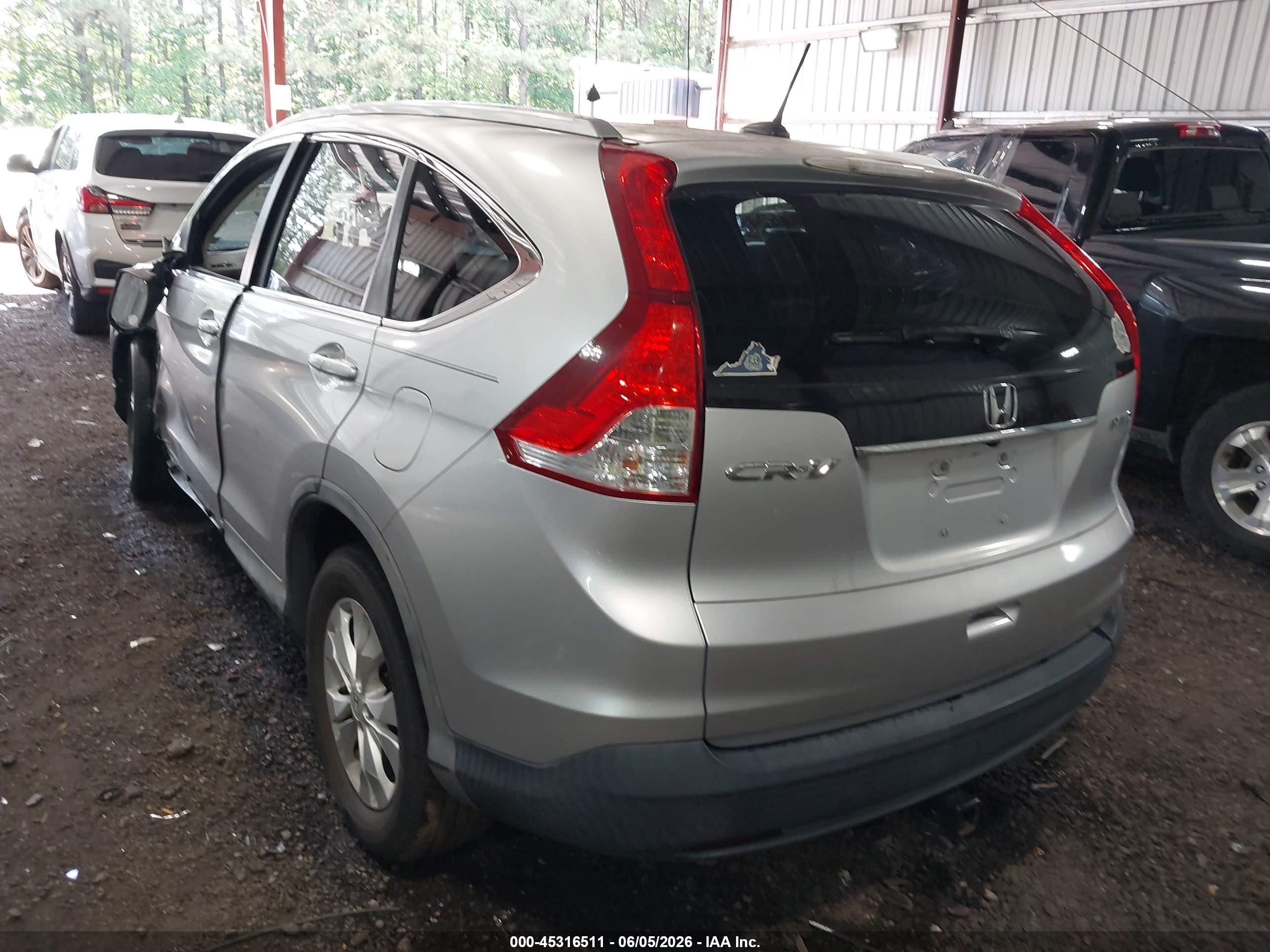 2013 Honda Cr-v Ex-l Gray vin: 2HKRM4H72DH630552
