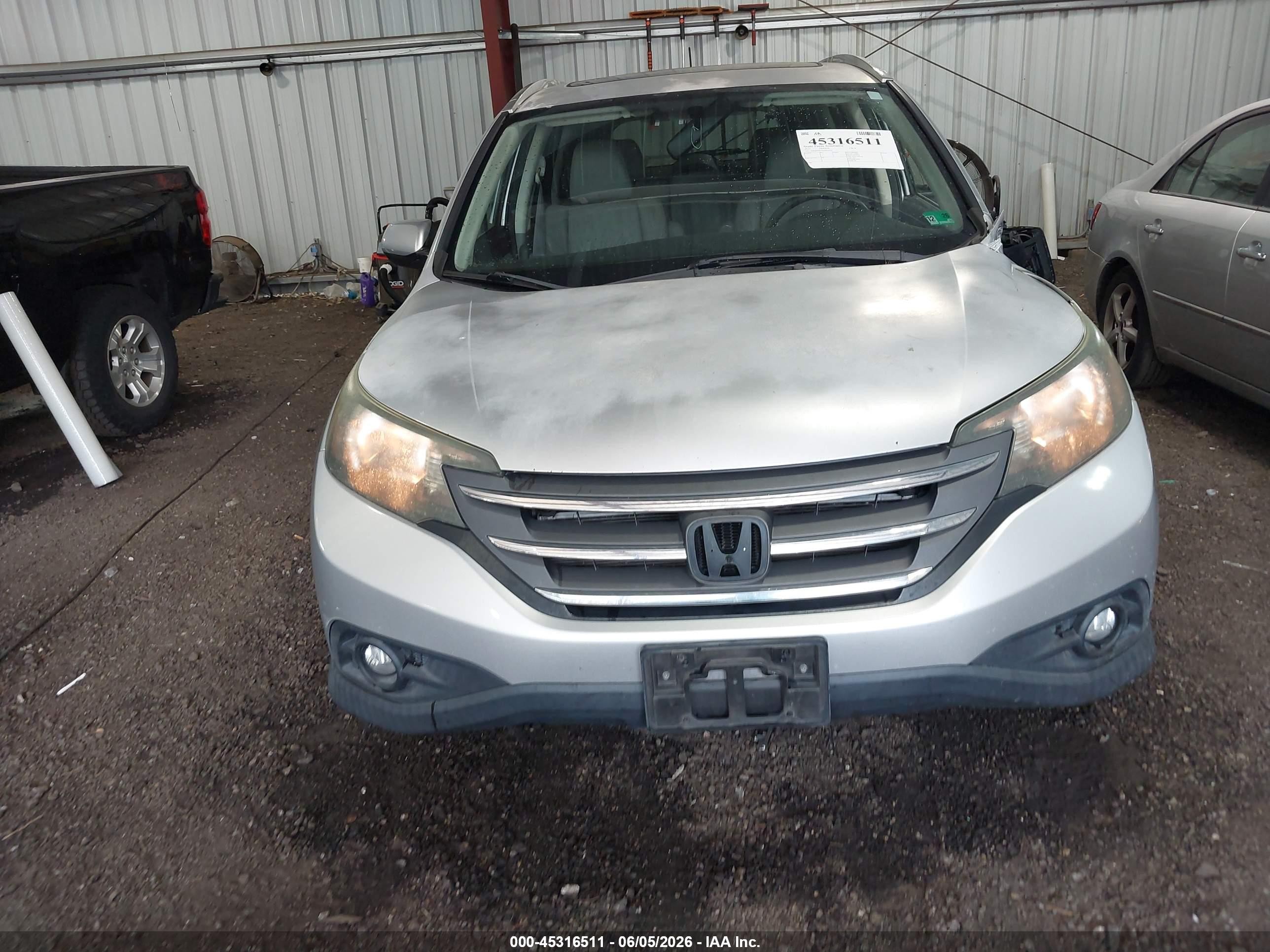 2013 Honda Cr-v Ex-l Gray vin: 2HKRM4H72DH630552