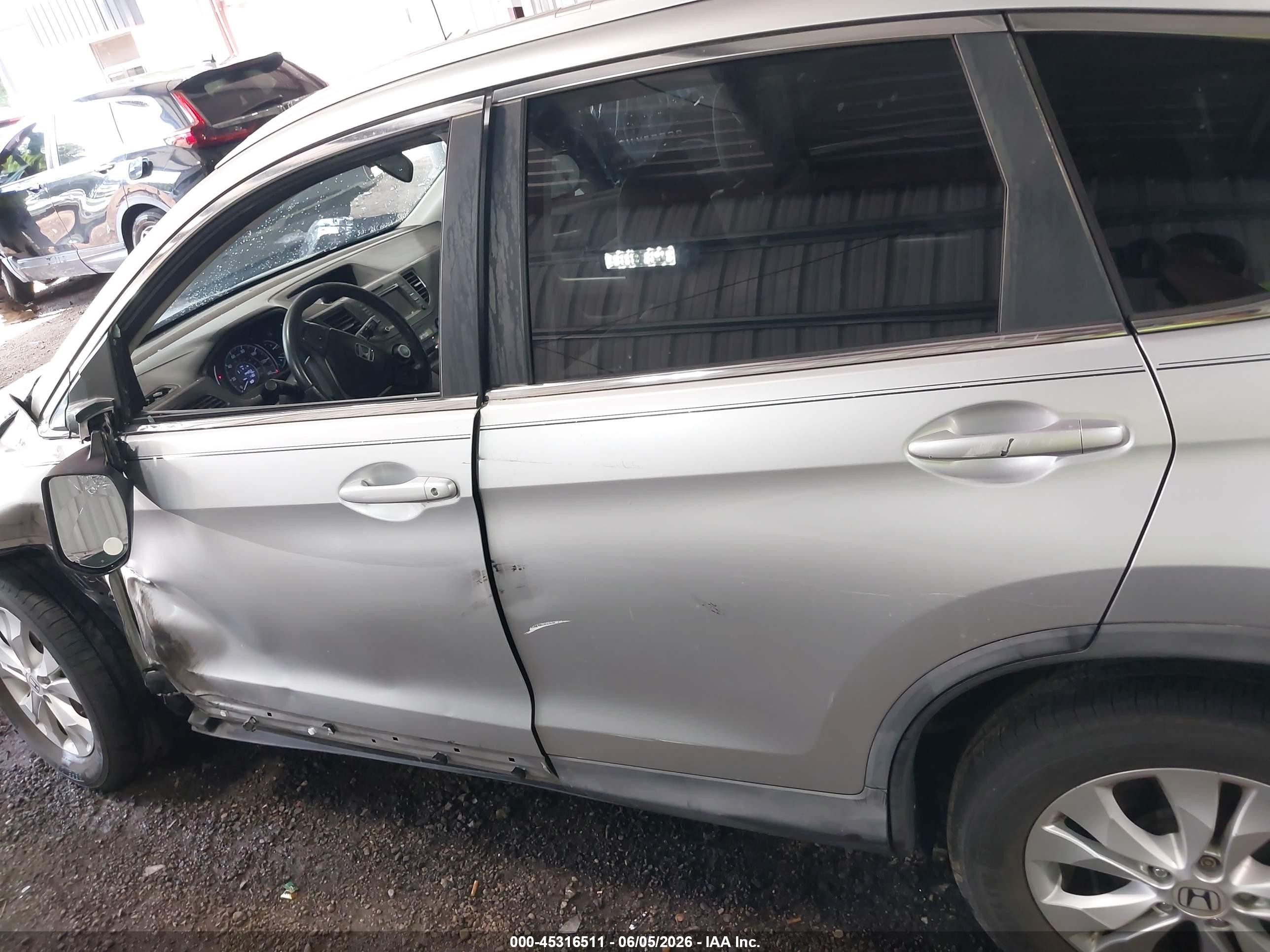 2013 Honda Cr-v Ex-l Gray vin: 2HKRM4H72DH630552