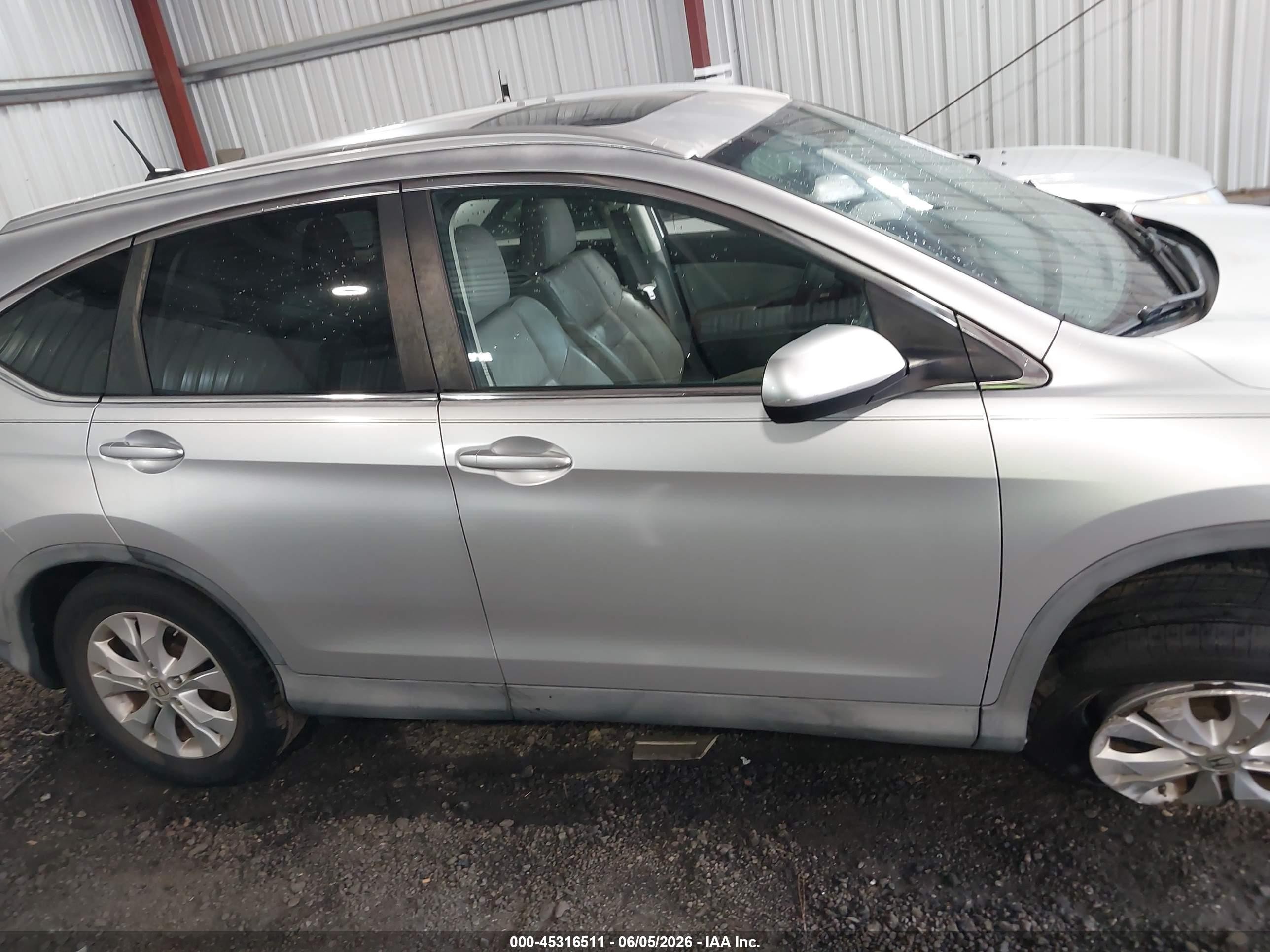 2013 Honda Cr-v Ex-l Gray vin: 2HKRM4H72DH630552