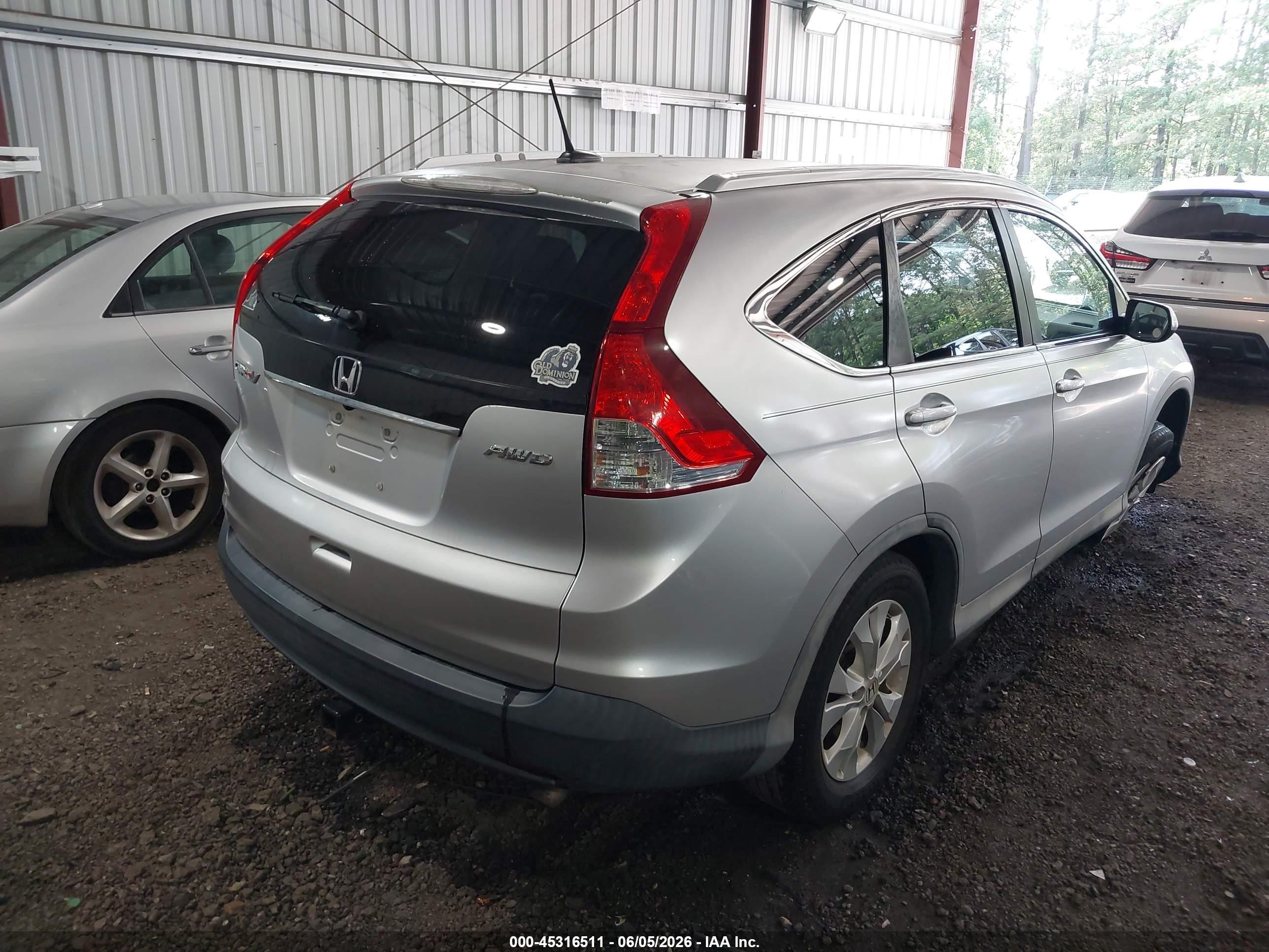 2013 Honda Cr-v Ex-l Gray vin: 2HKRM4H72DH630552