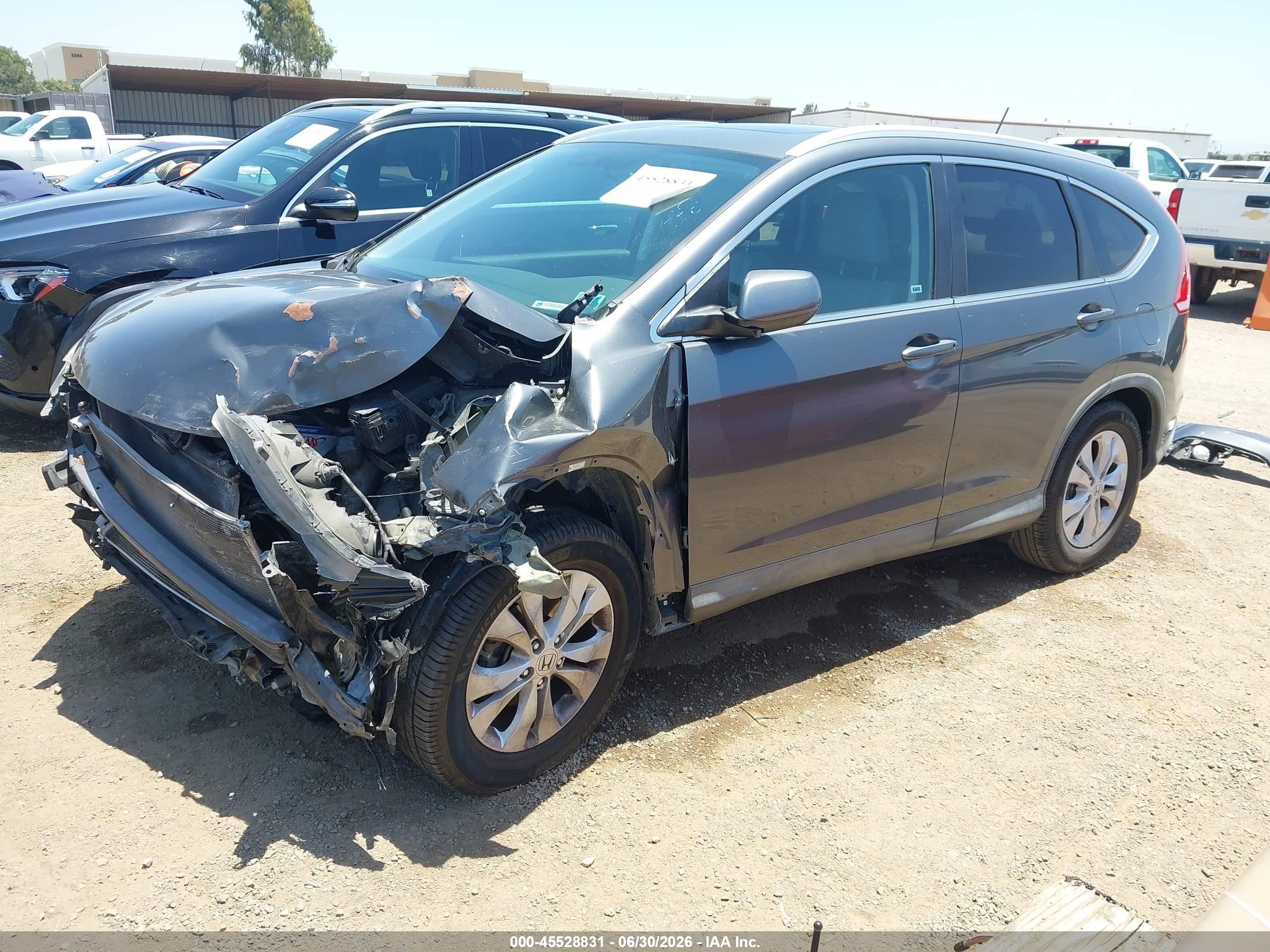 2013 Honda Cr-v Ex-l Серый vin: 2HKRM4H72DH661588
