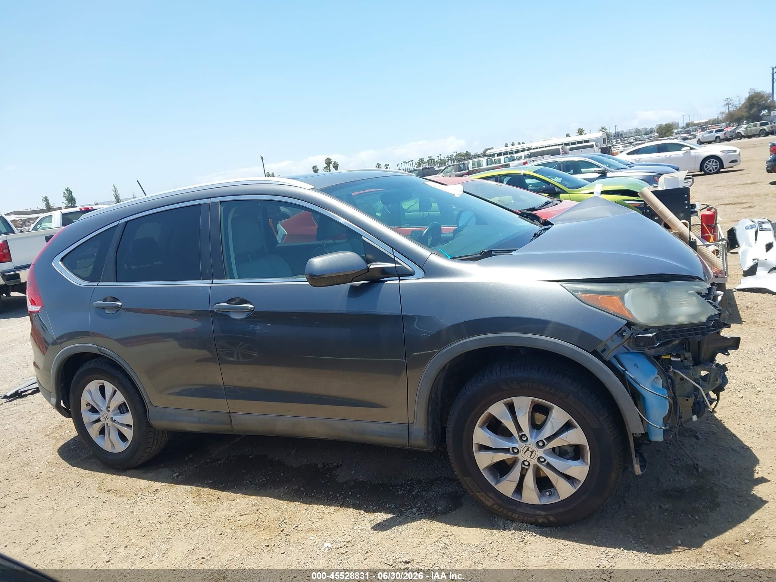 2013 Honda Cr-v Ex-l Серый vin: 2HKRM4H72DH661588