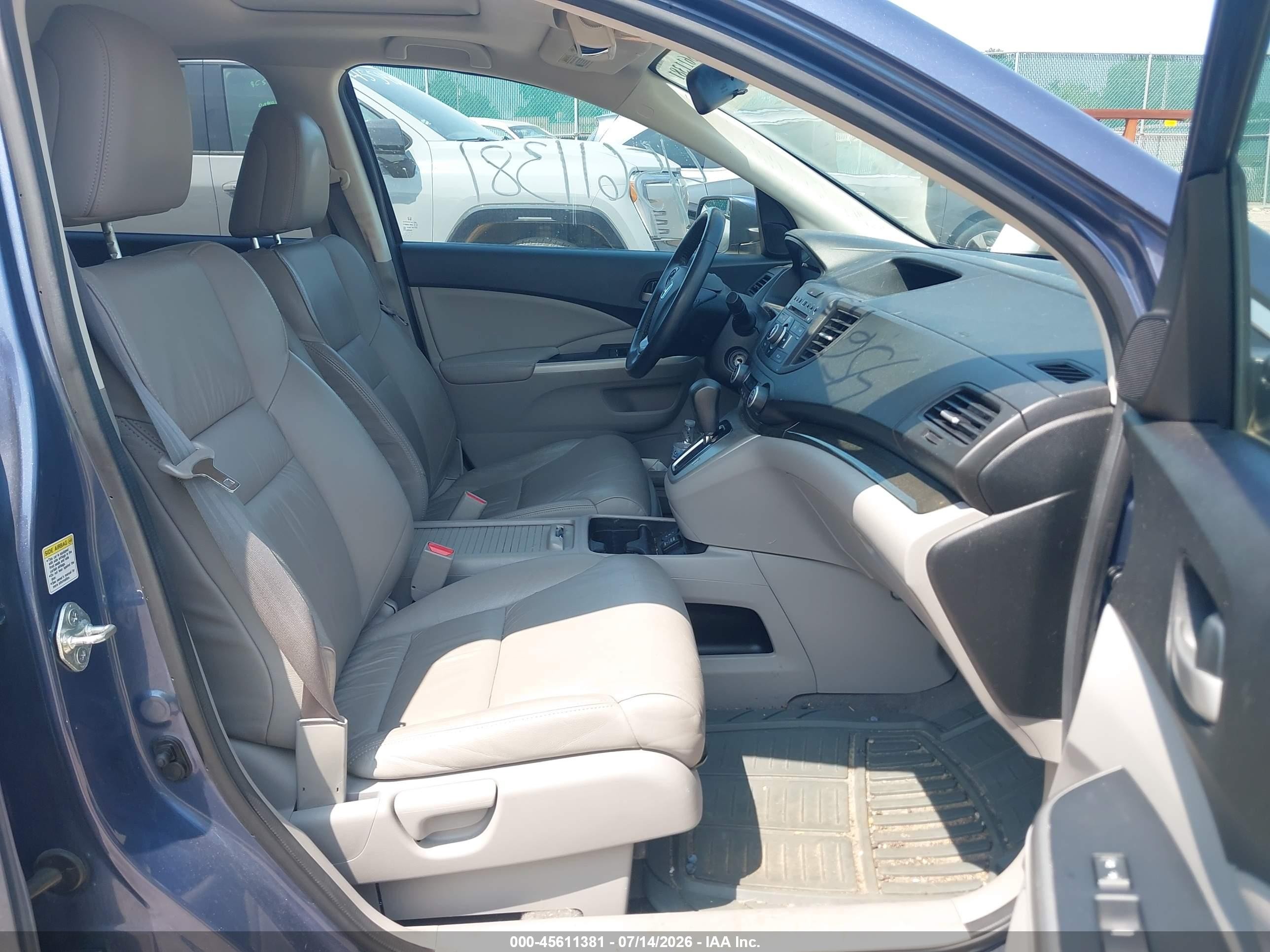 2013 Honda Cr-v Ex-l Blue vin: 2HKRM4H72DH676513