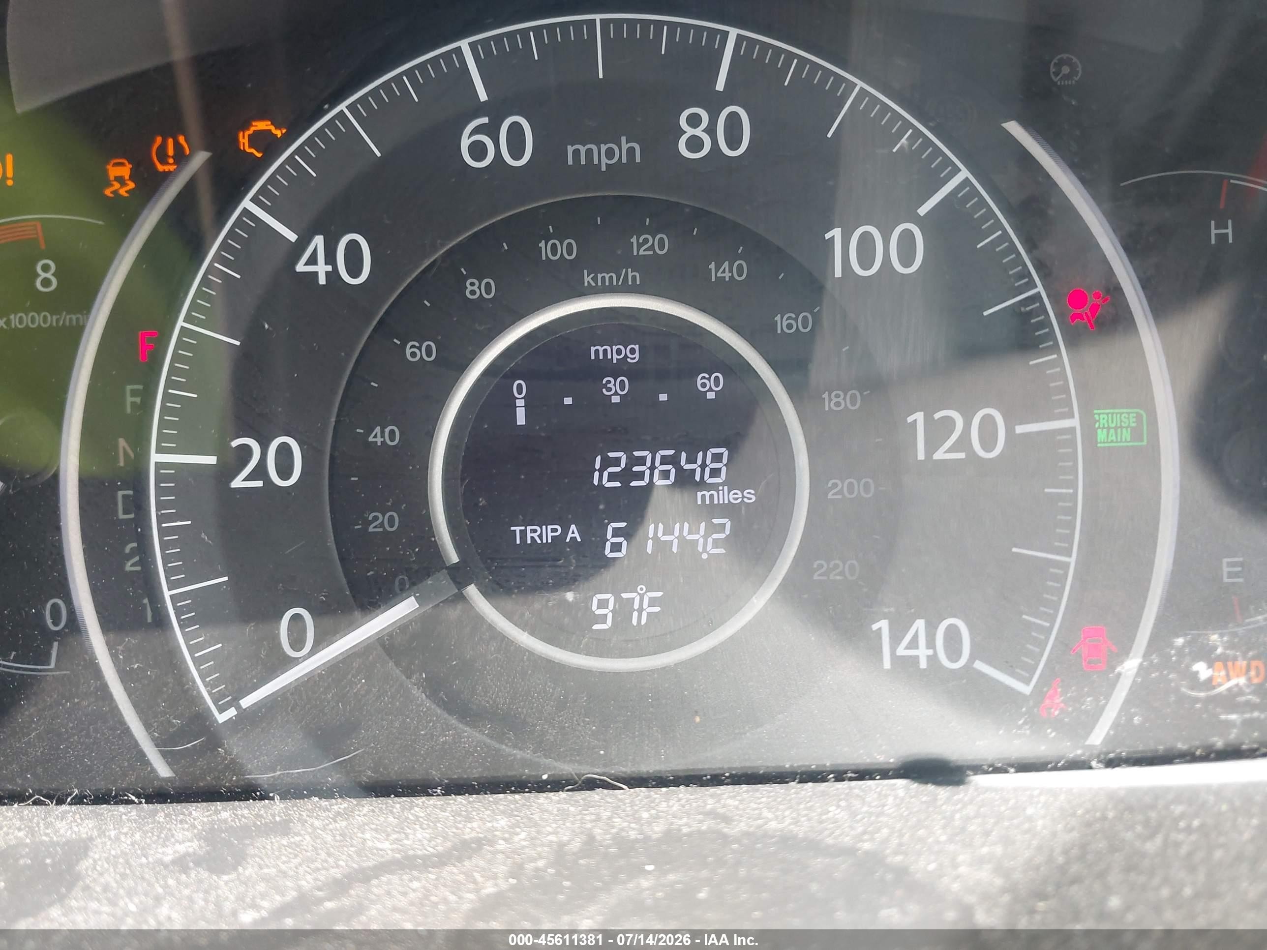 2013 Honda Cr-v Ex-l Blue vin: 2HKRM4H72DH676513