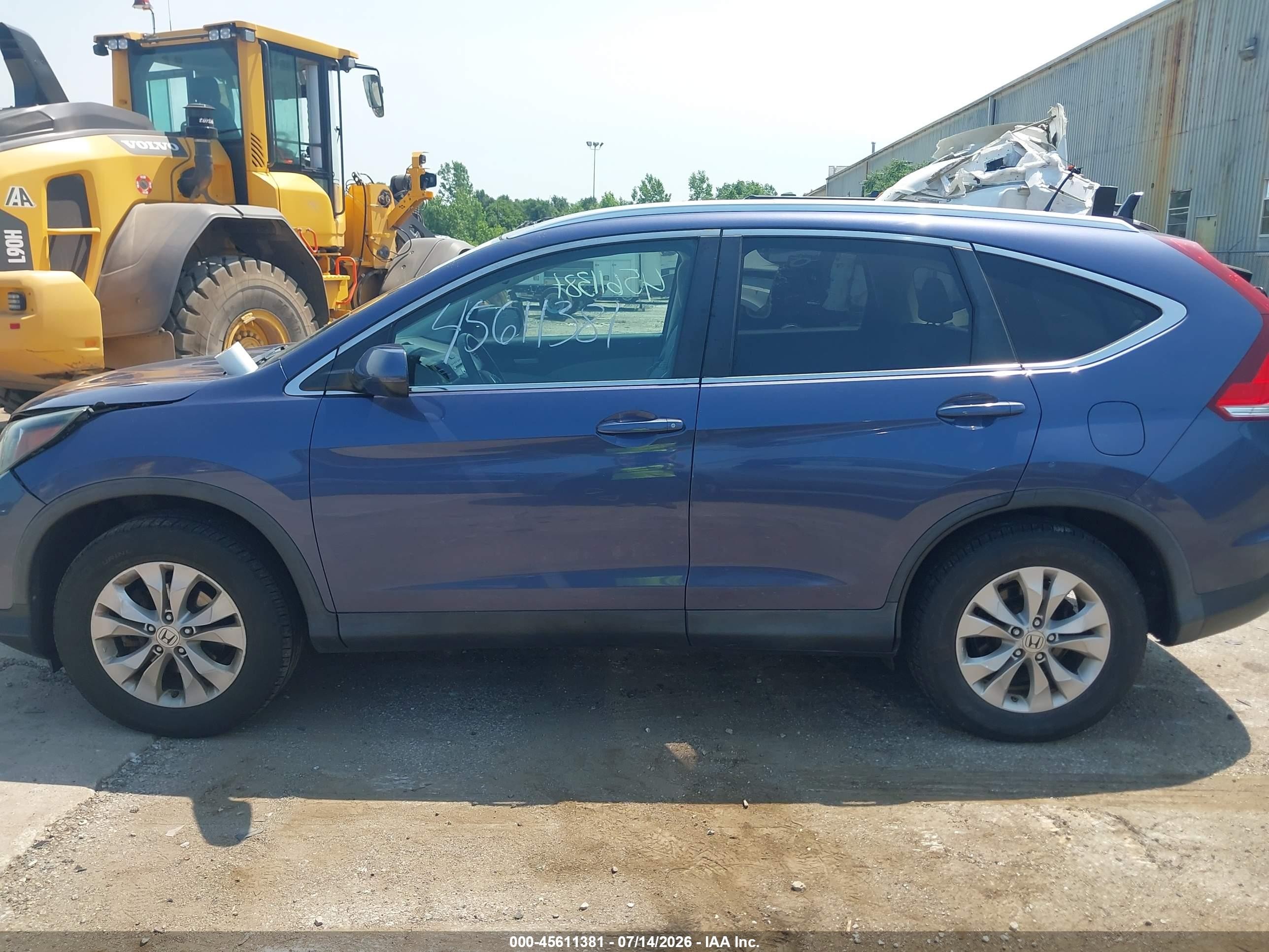 2013 Honda Cr-v Ex-l Blue vin: 2HKRM4H72DH676513