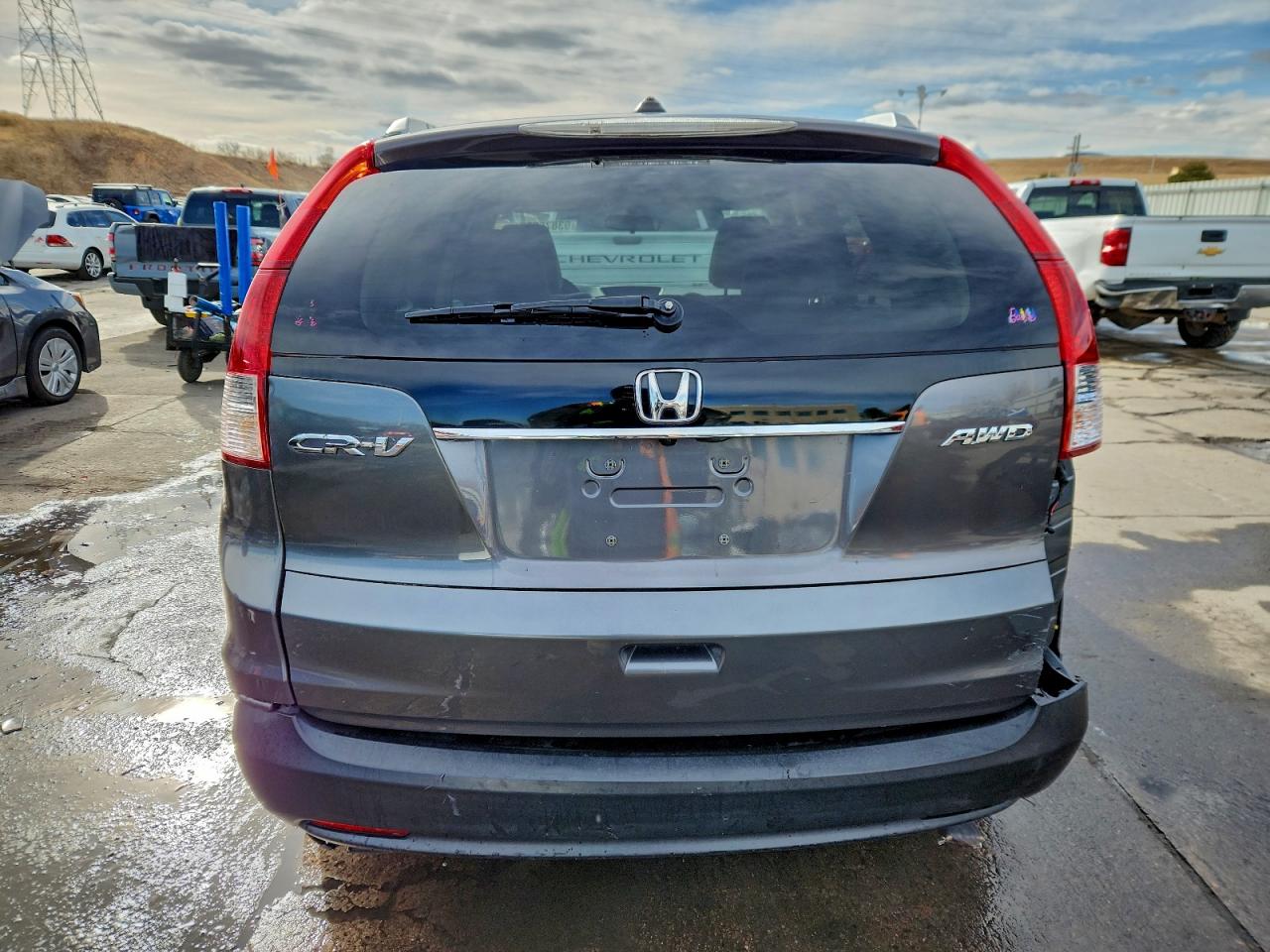 2013 Honda Cr-v Exl Gray vin: 2HKRM4H72DH677189