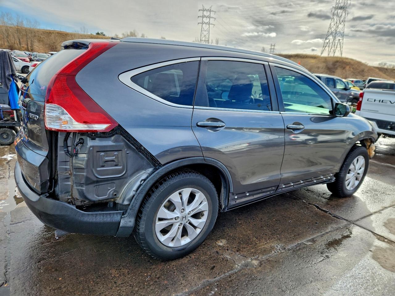 2013 Honda Cr-v Exl Gray vin: 2HKRM4H72DH677189