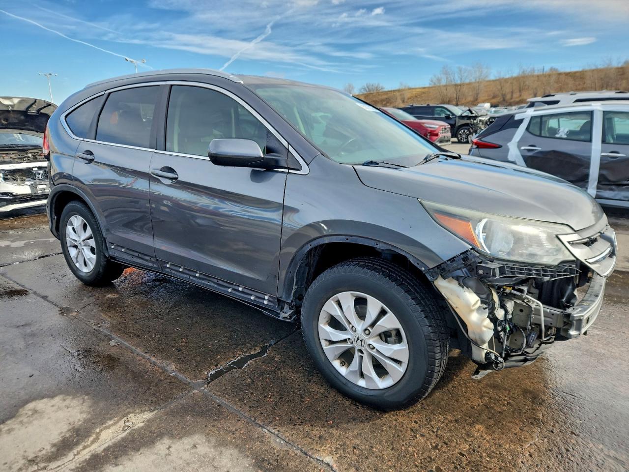2013 Honda Cr-v Exl Gray vin: 2HKRM4H72DH677189