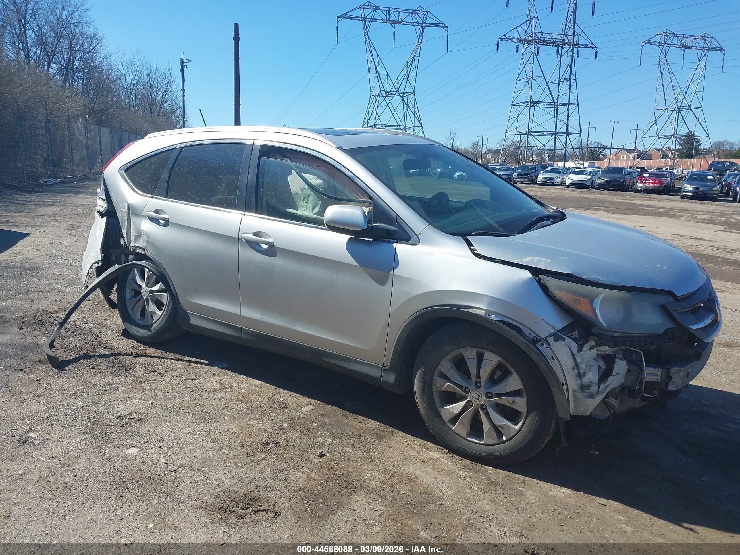 2013 Honda Cr-v Ex-l Gray vin: 2HKRM4H72DH685972