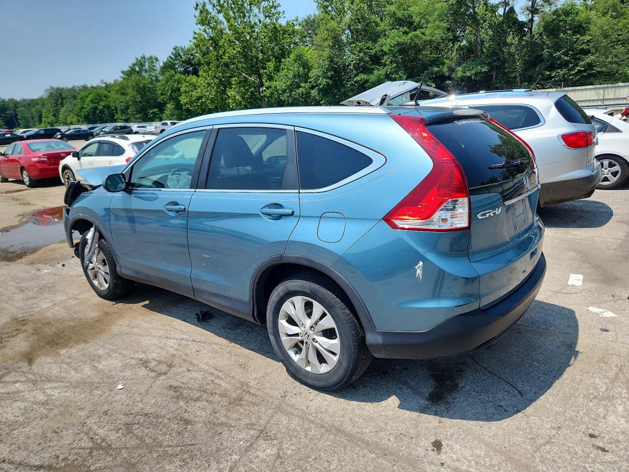 2013 Honda Cr-v Exl Blue vin: 2HKRM4H72DH689259