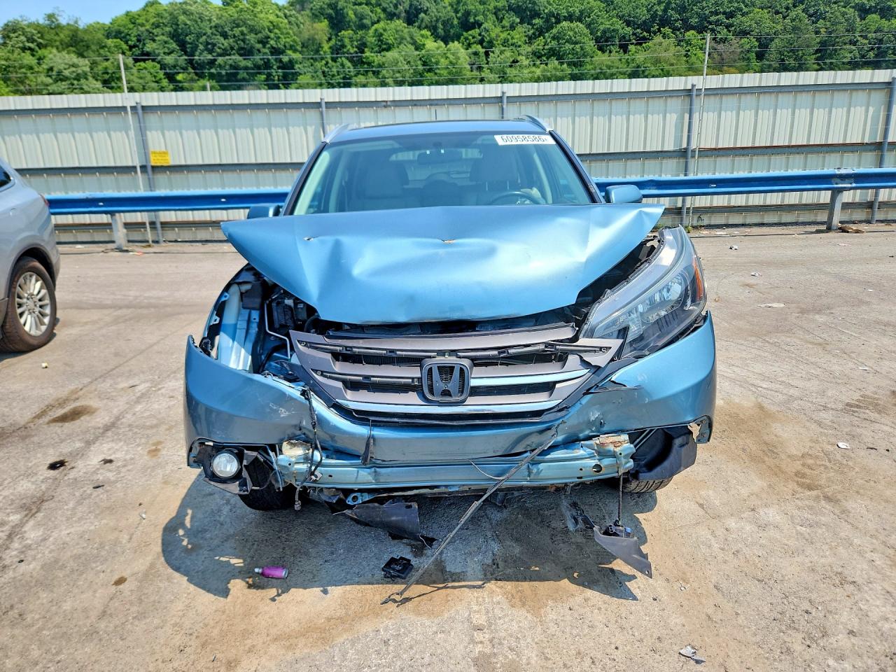 2013 Honda Cr-v Exl Blue vin: 2HKRM4H72DH689259