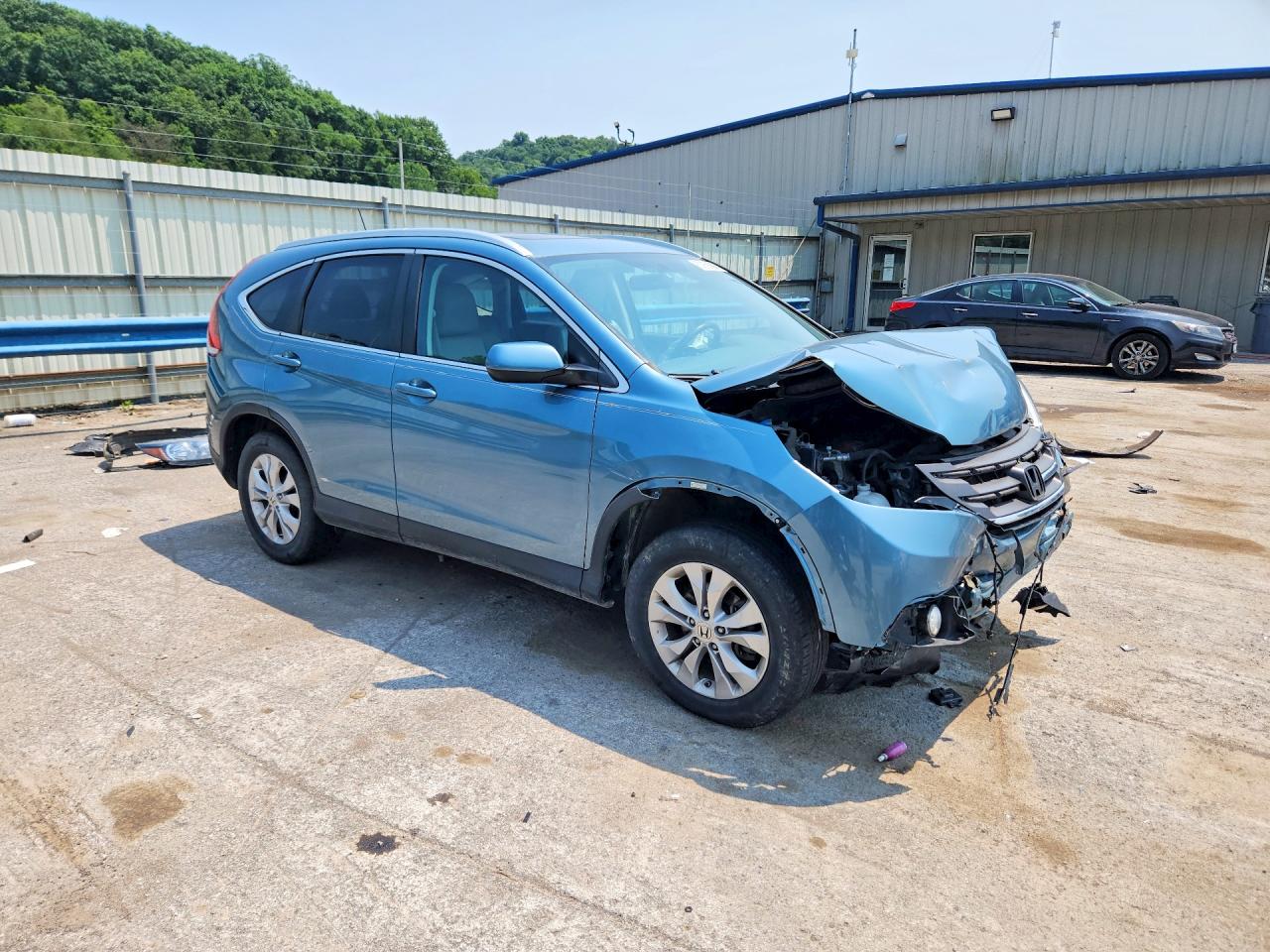 2013 Honda Cr-v Exl Blue vin: 2HKRM4H72DH689259