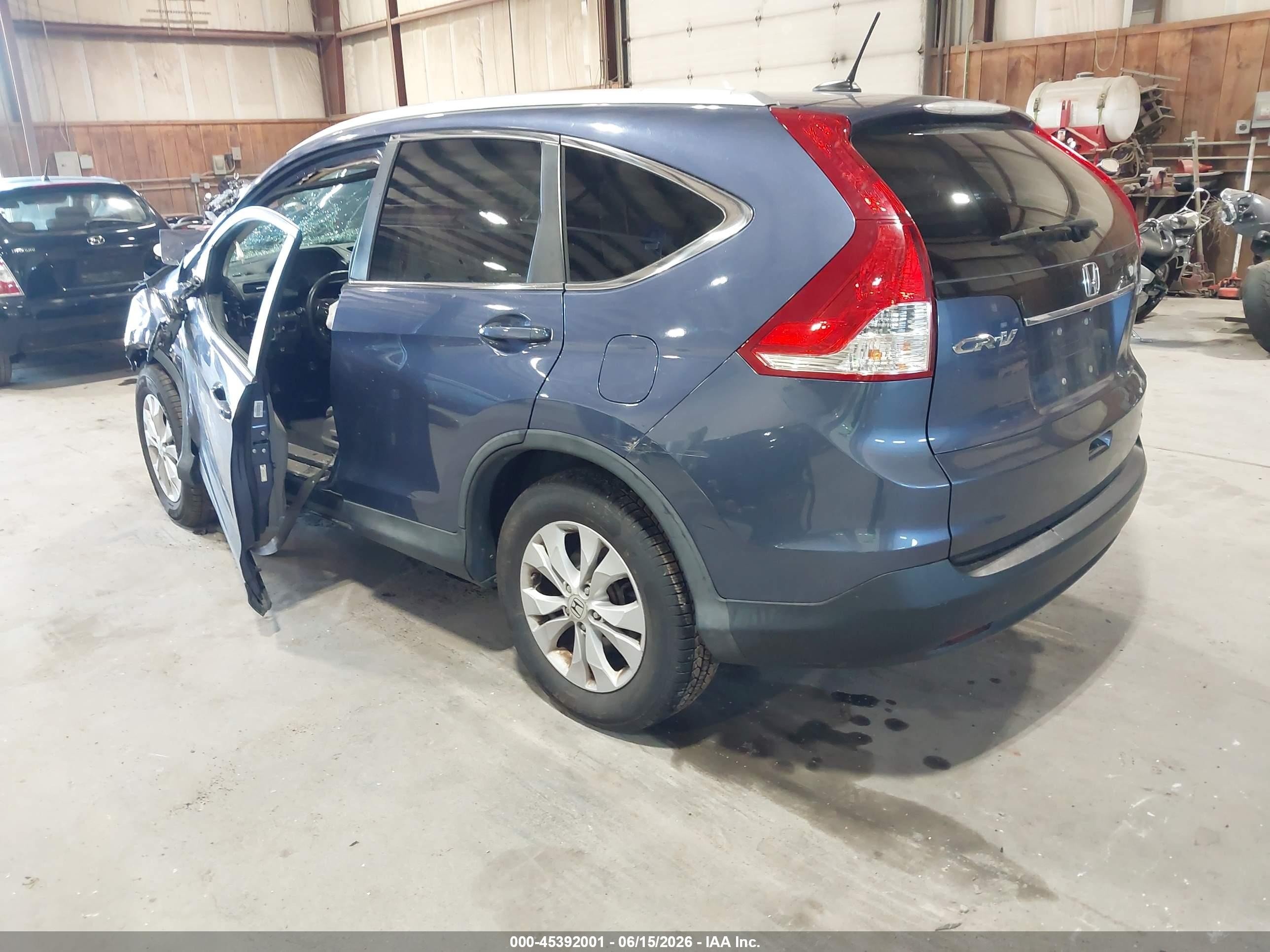 2013 Honda Cr-v Ex-l Blue vin: 2HKRM4H72DH691996