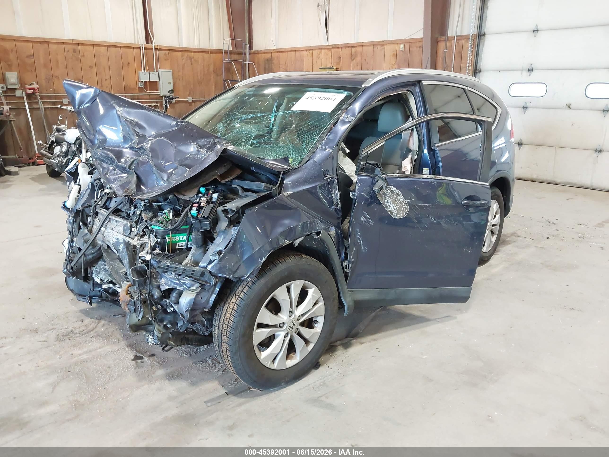 2013 Honda Cr-v Ex-l Blue vin: 2HKRM4H72DH691996