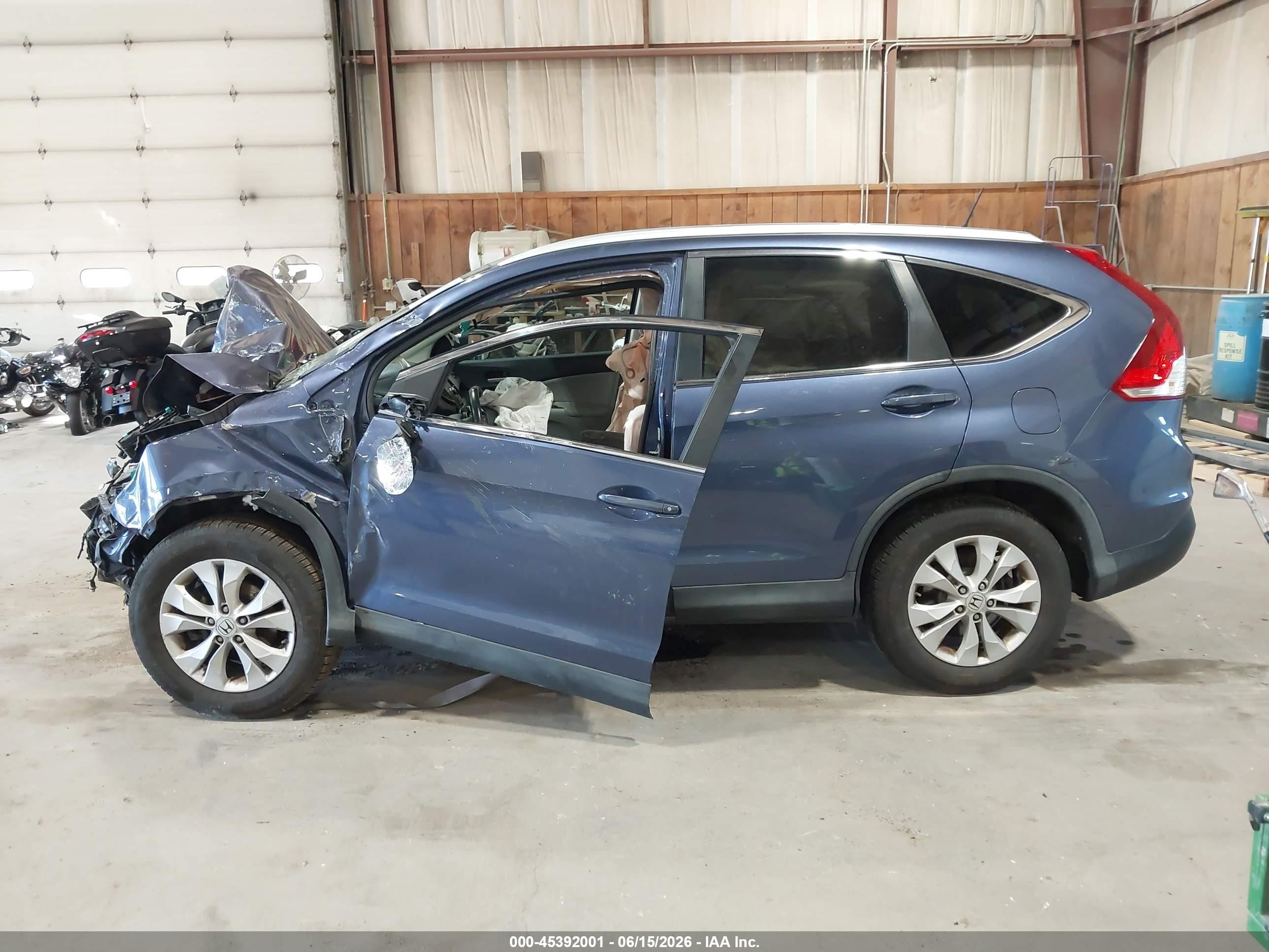 2013 Honda Cr-v Ex-l Blue vin: 2HKRM4H72DH691996