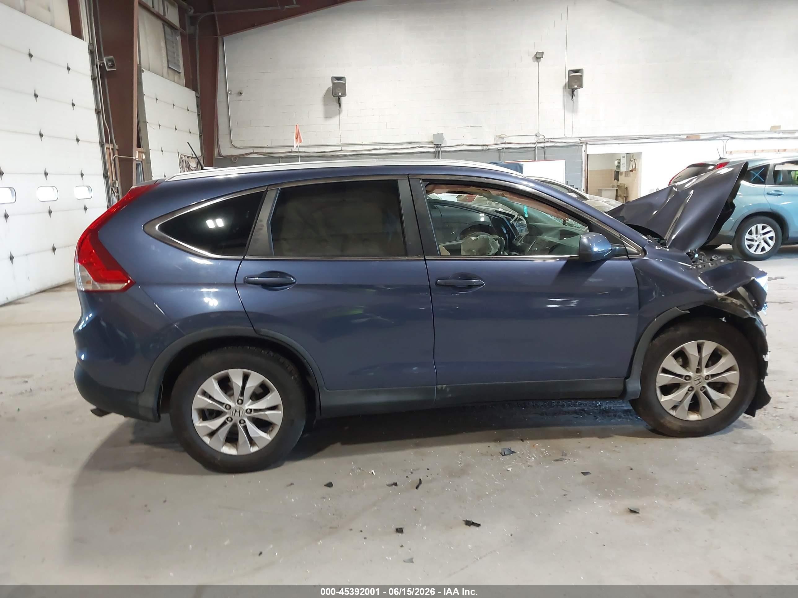 2013 Honda Cr-v Ex-l Blue vin: 2HKRM4H72DH691996
