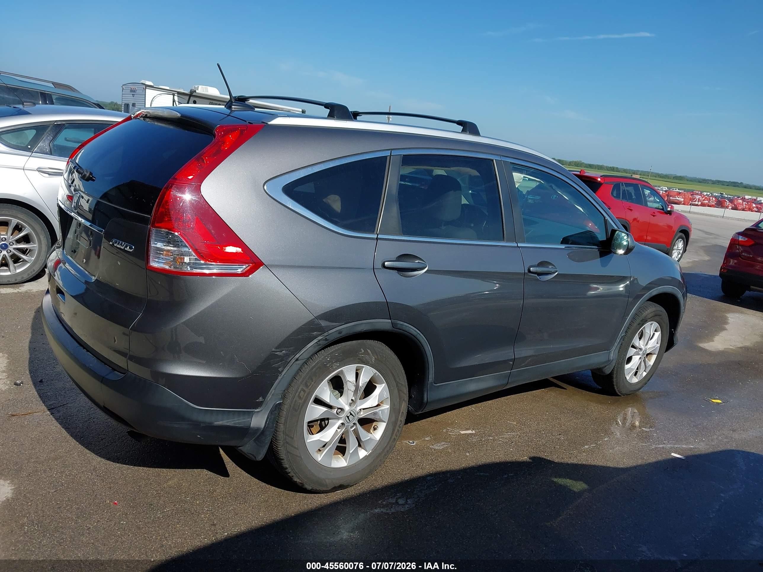 2013 Honda Cr-v Ex-l Серый vin: 2HKRM4H72DH694493