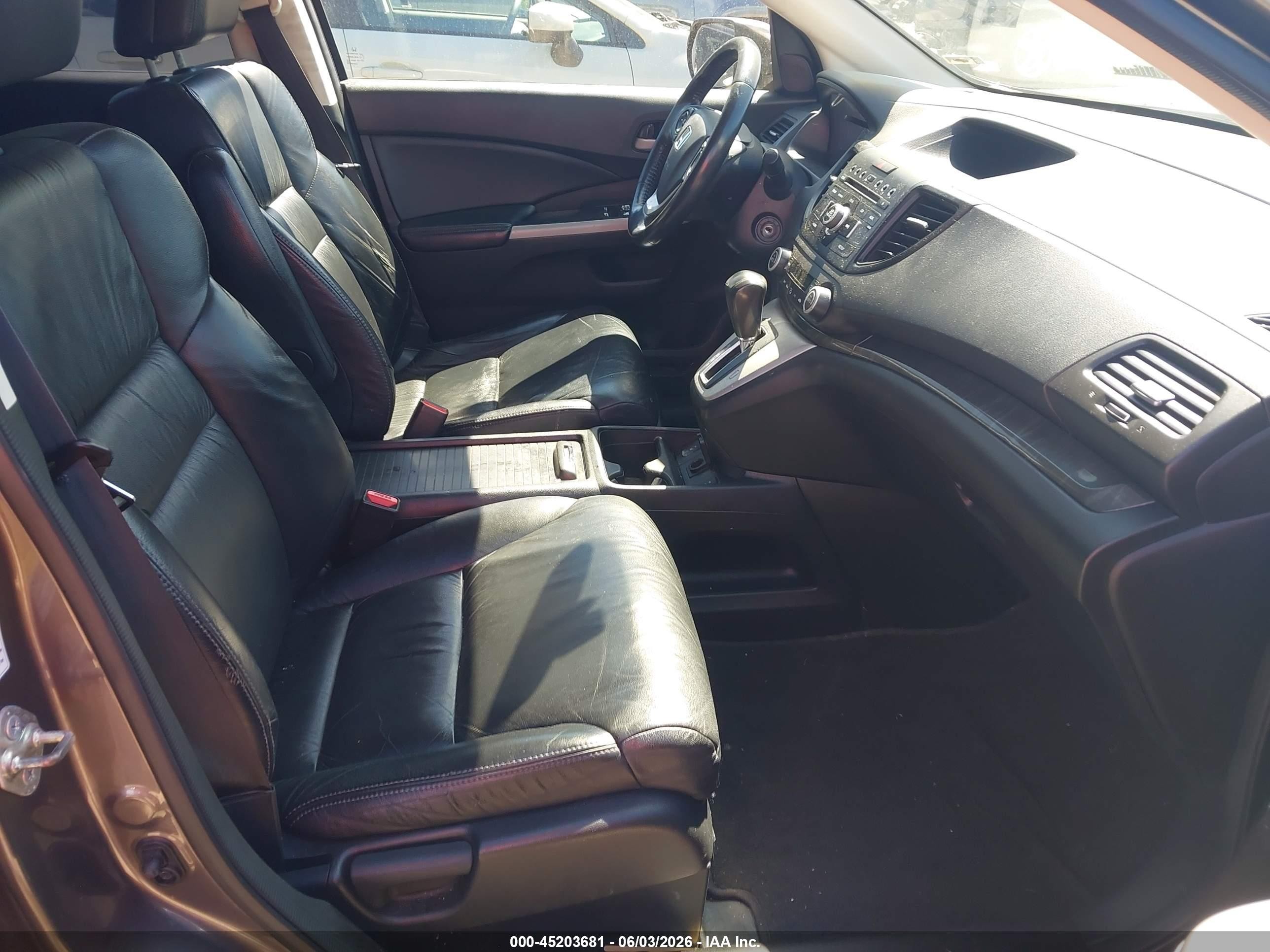 2014 Honda Cr-v Ex-l Brown vin: 2HKRM4H72EH651645
