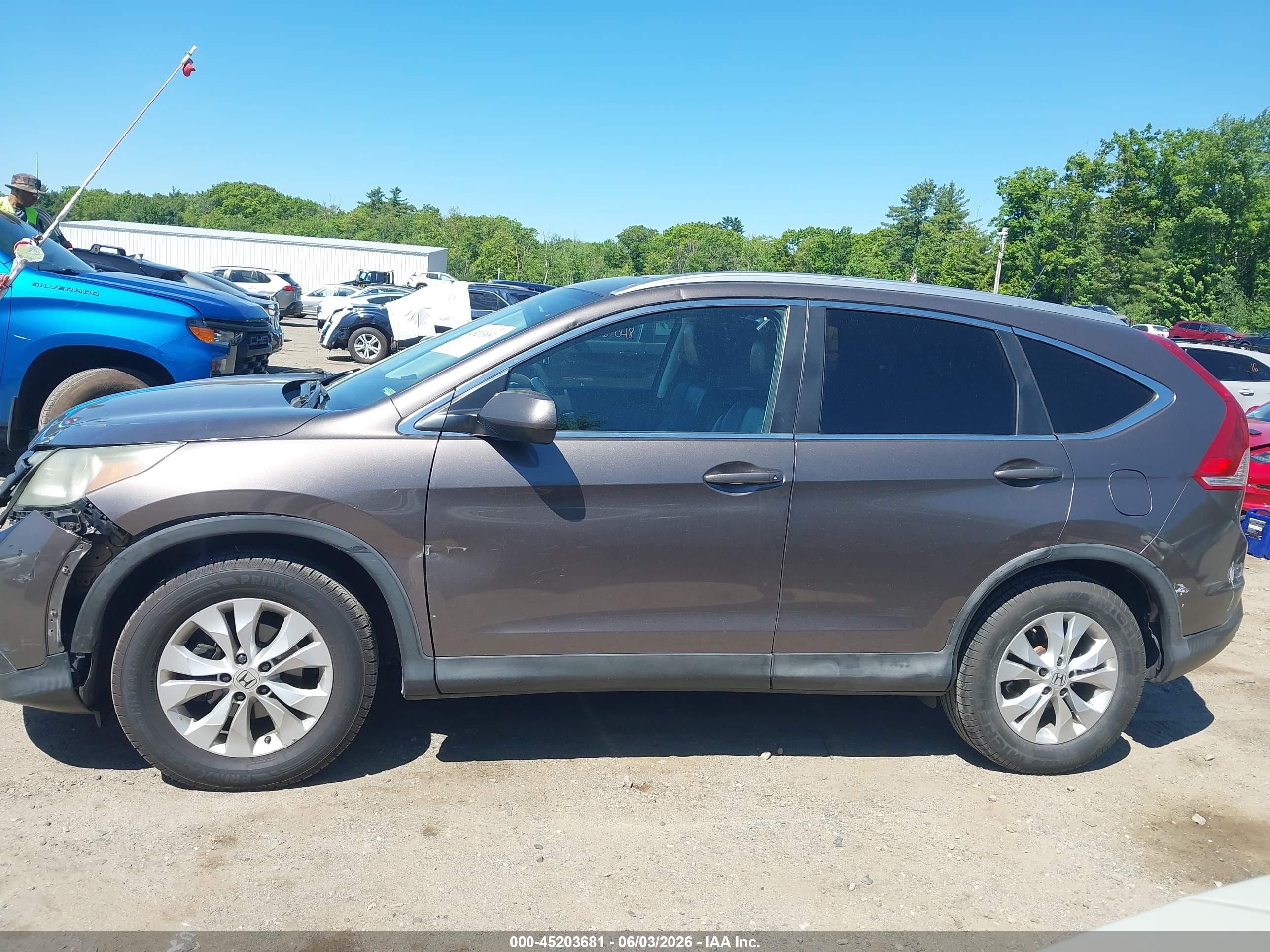 2014 Honda Cr-v Ex-l Brown vin: 2HKRM4H72EH651645