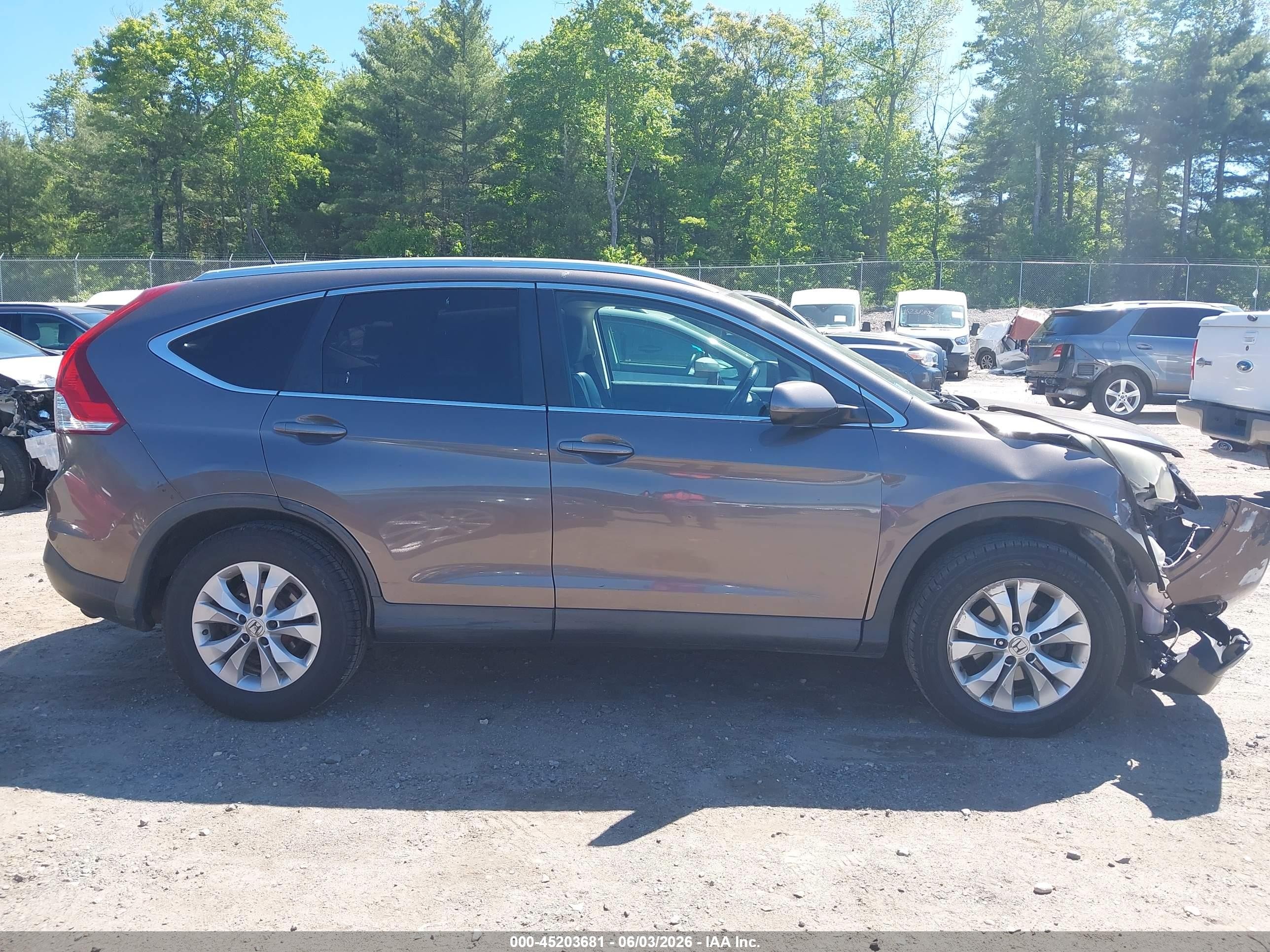 2014 Honda Cr-v Ex-l Brown vin: 2HKRM4H72EH651645