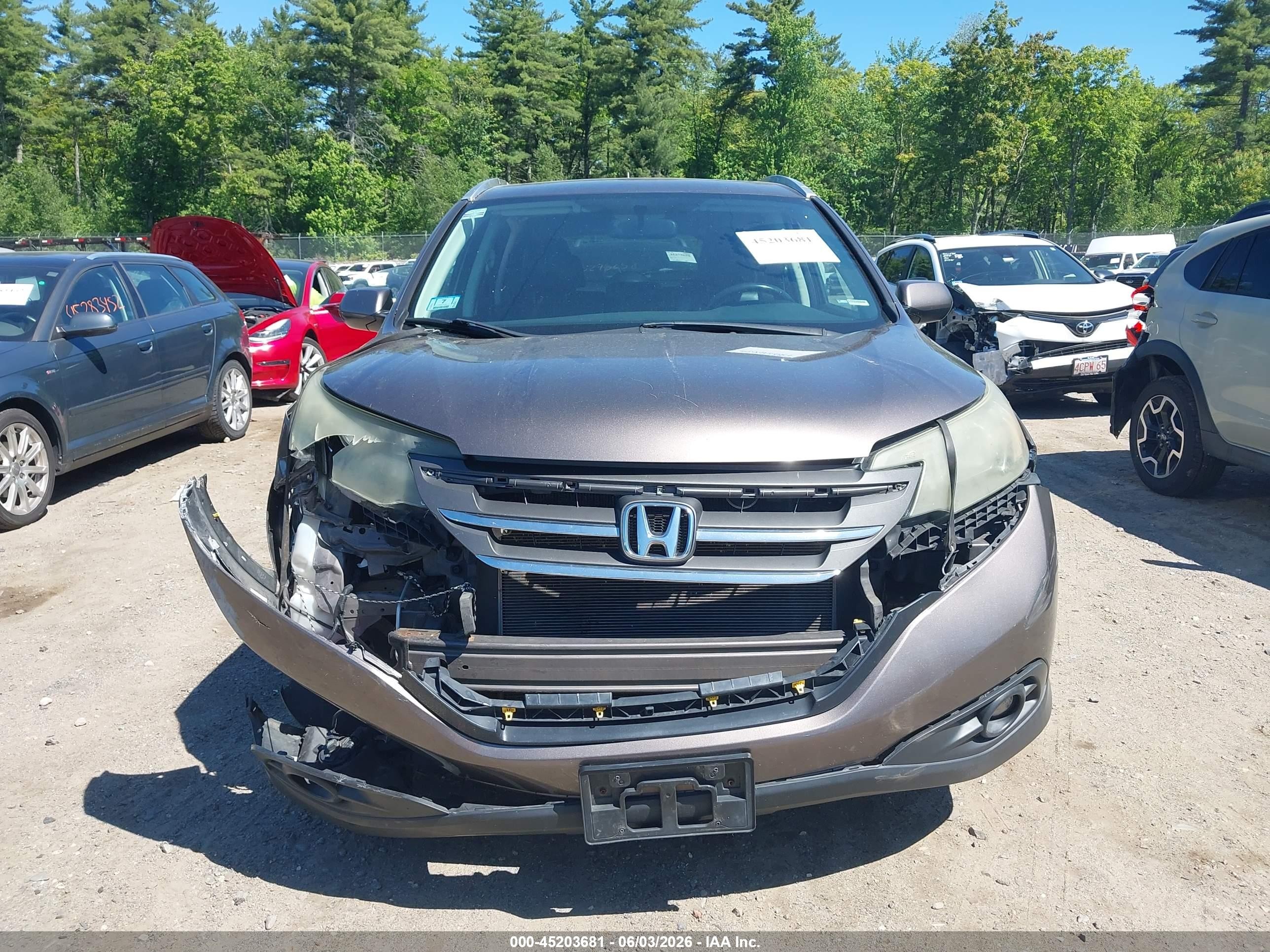 2014 Honda Cr-v Ex-l Brown vin: 2HKRM4H72EH651645