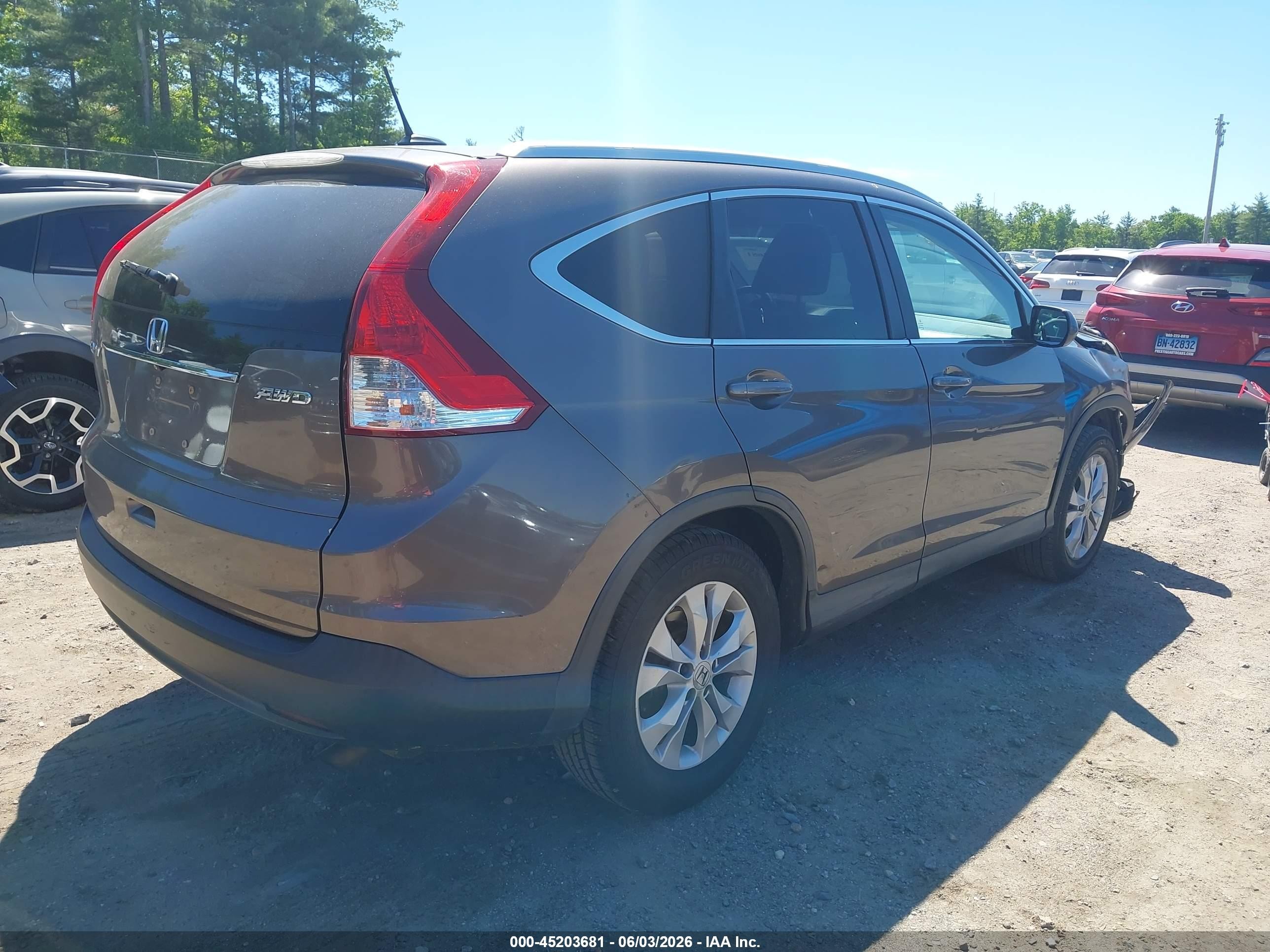2014 Honda Cr-v Ex-l Brown vin: 2HKRM4H72EH651645