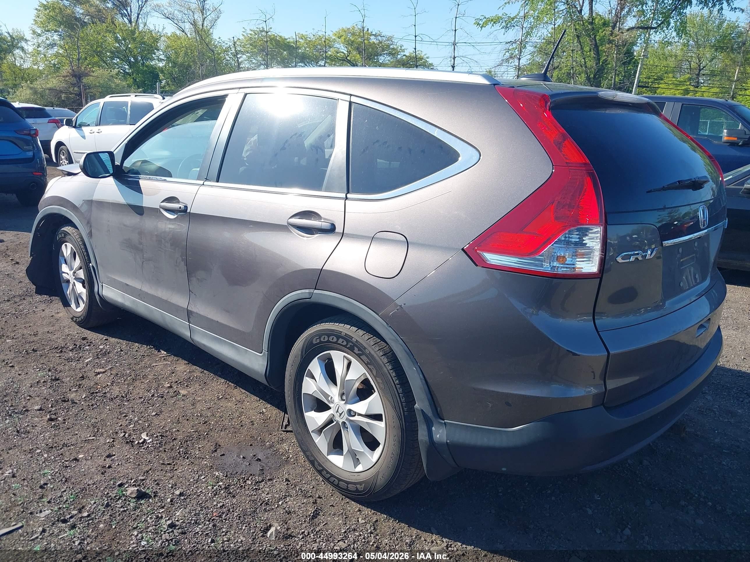 2014 Honda Cr-v Ex-l Gray vin: 2HKRM4H72EH677565