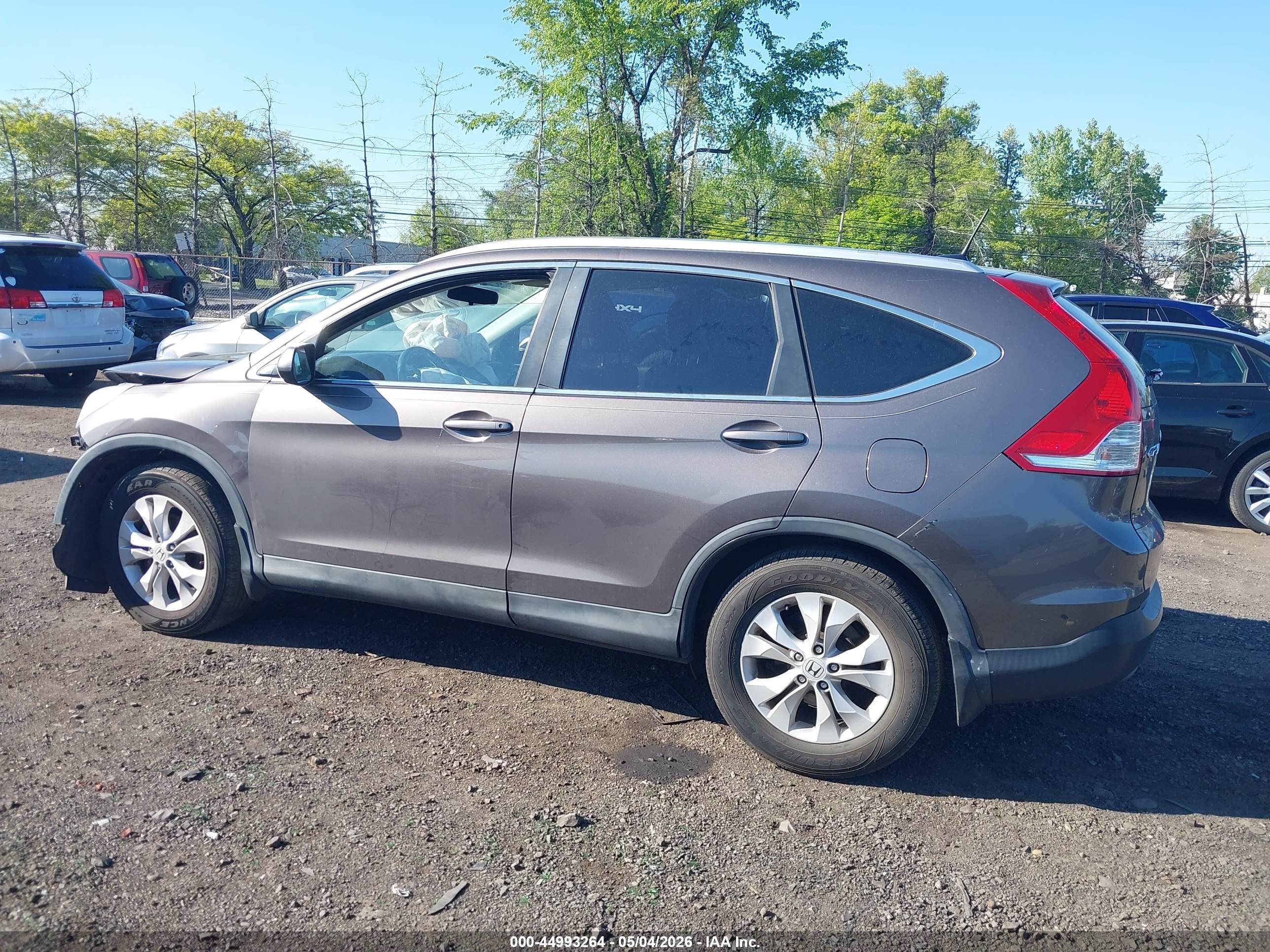 2014 Honda Cr-v Ex-l Gray vin: 2HKRM4H72EH677565