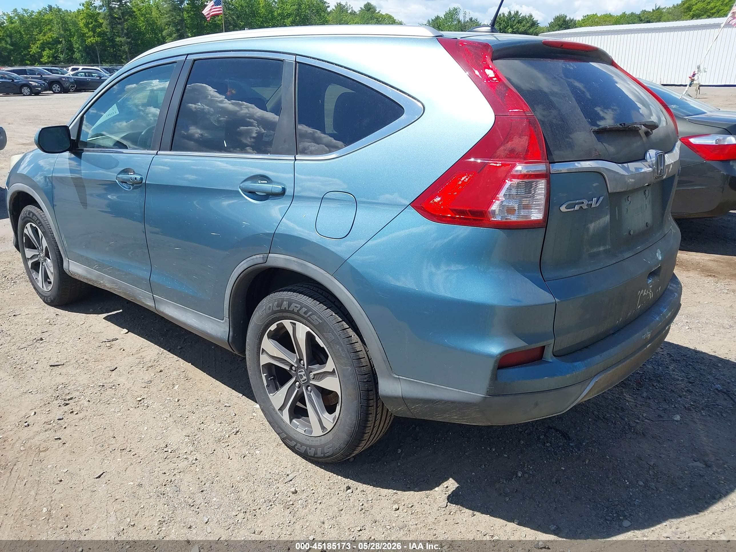 2015 Honda Cr-v Ex-l Blue vin: 2HKRM4H72FH601636