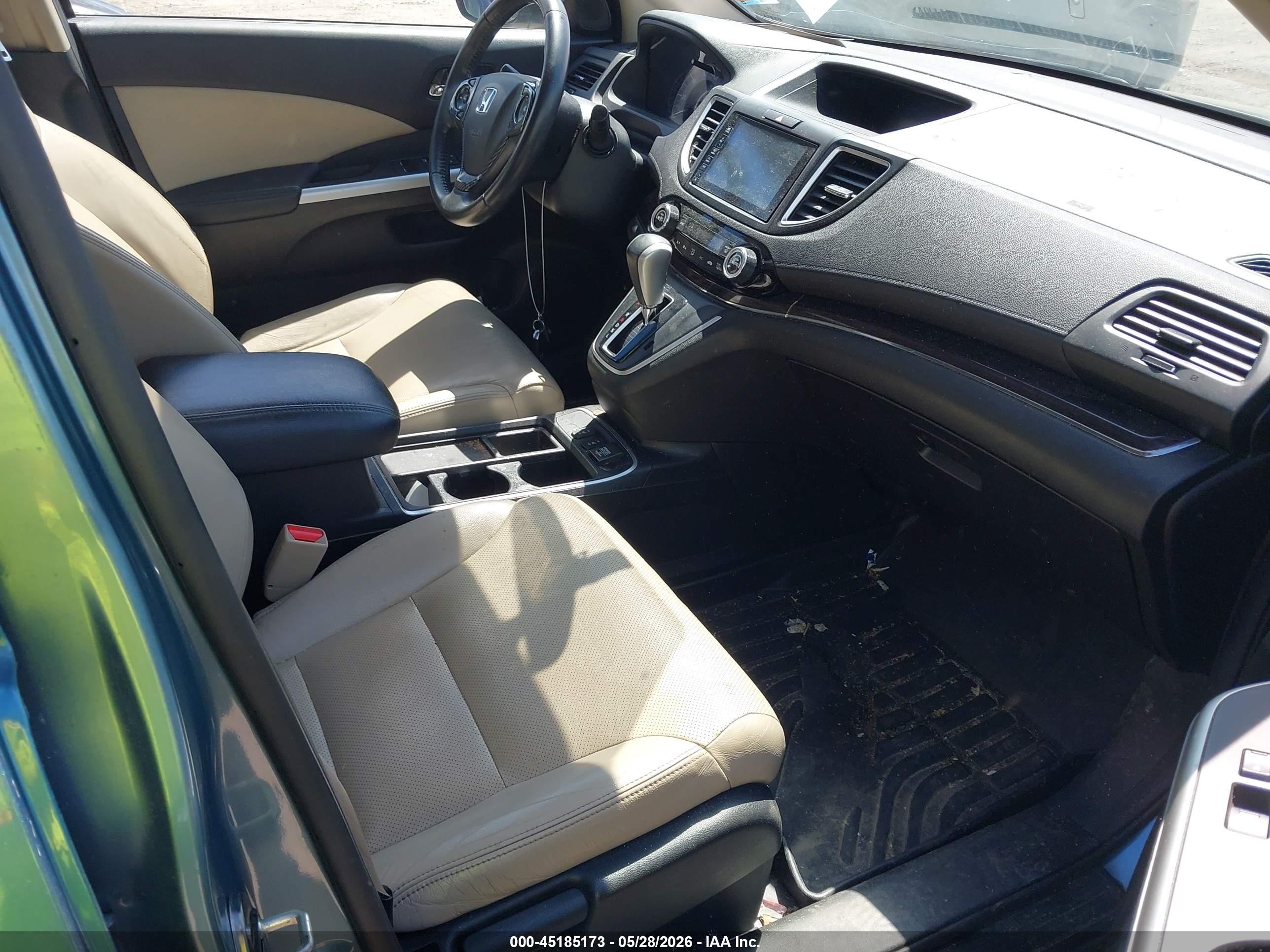 2015 Honda Cr-v Ex-l Blue vin: 2HKRM4H72FH601636