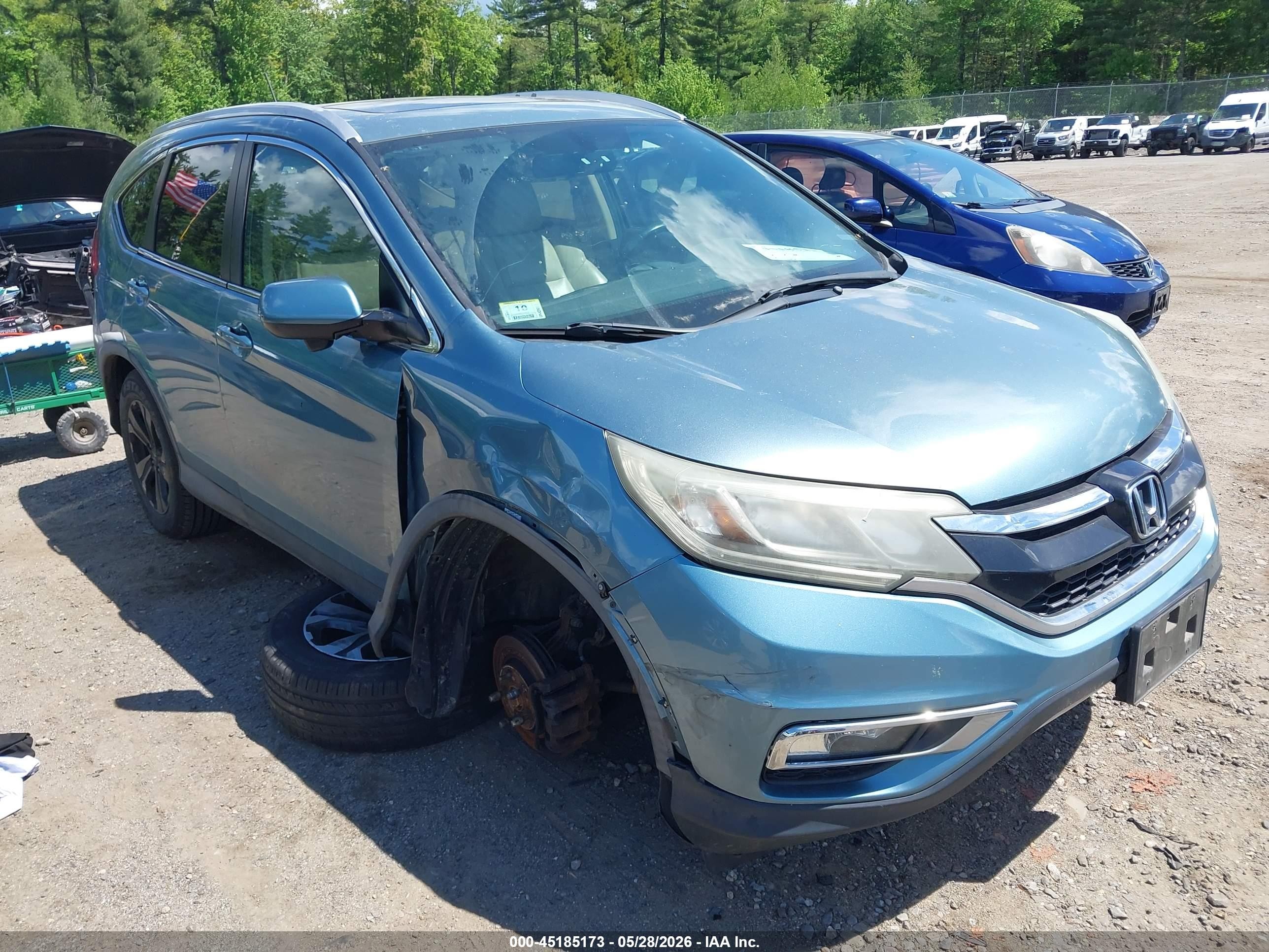 2015 Honda Cr-v Ex-l Blue vin: 2HKRM4H72FH601636