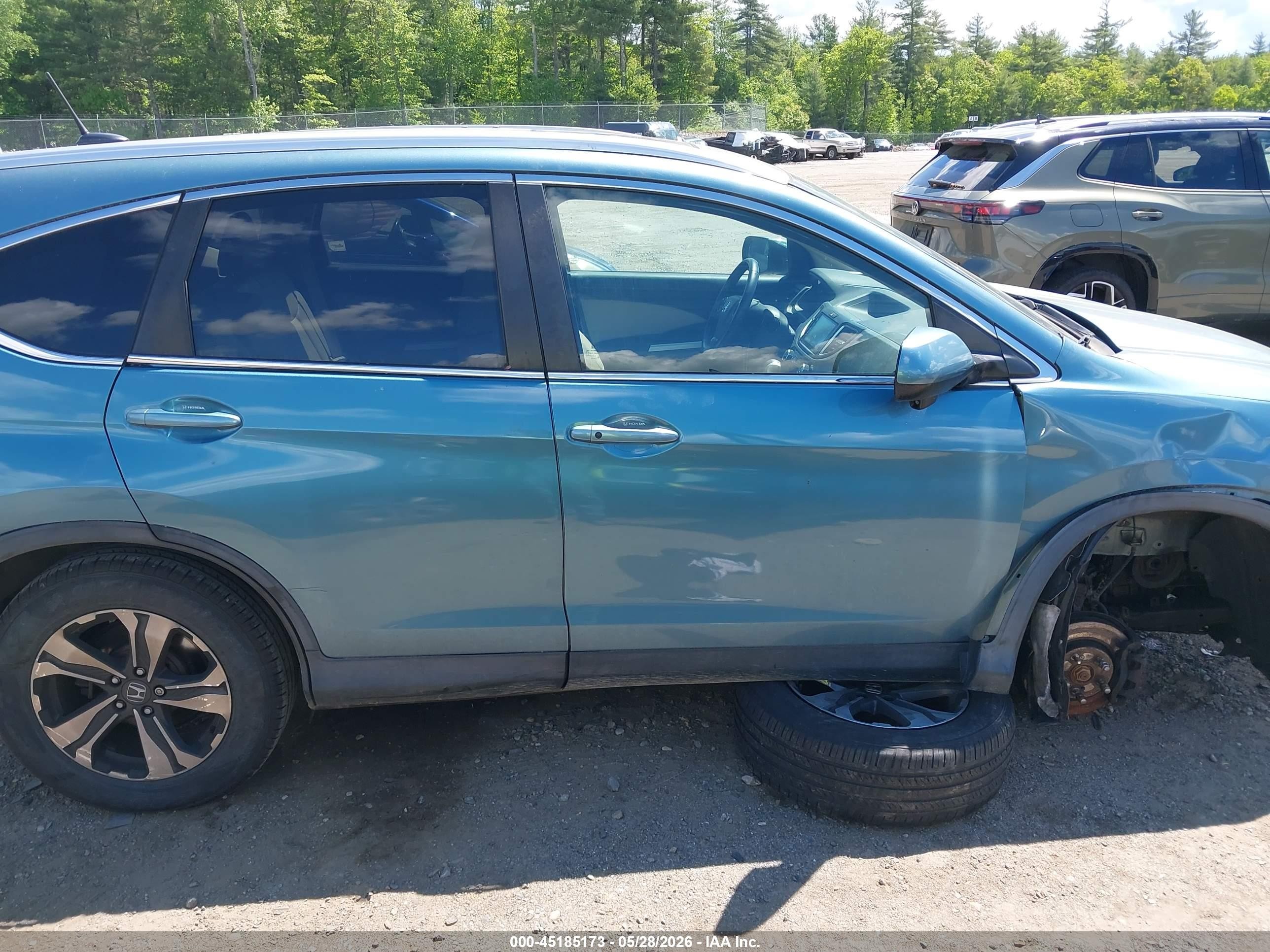 2015 Honda Cr-v Ex-l Blue vin: 2HKRM4H72FH601636