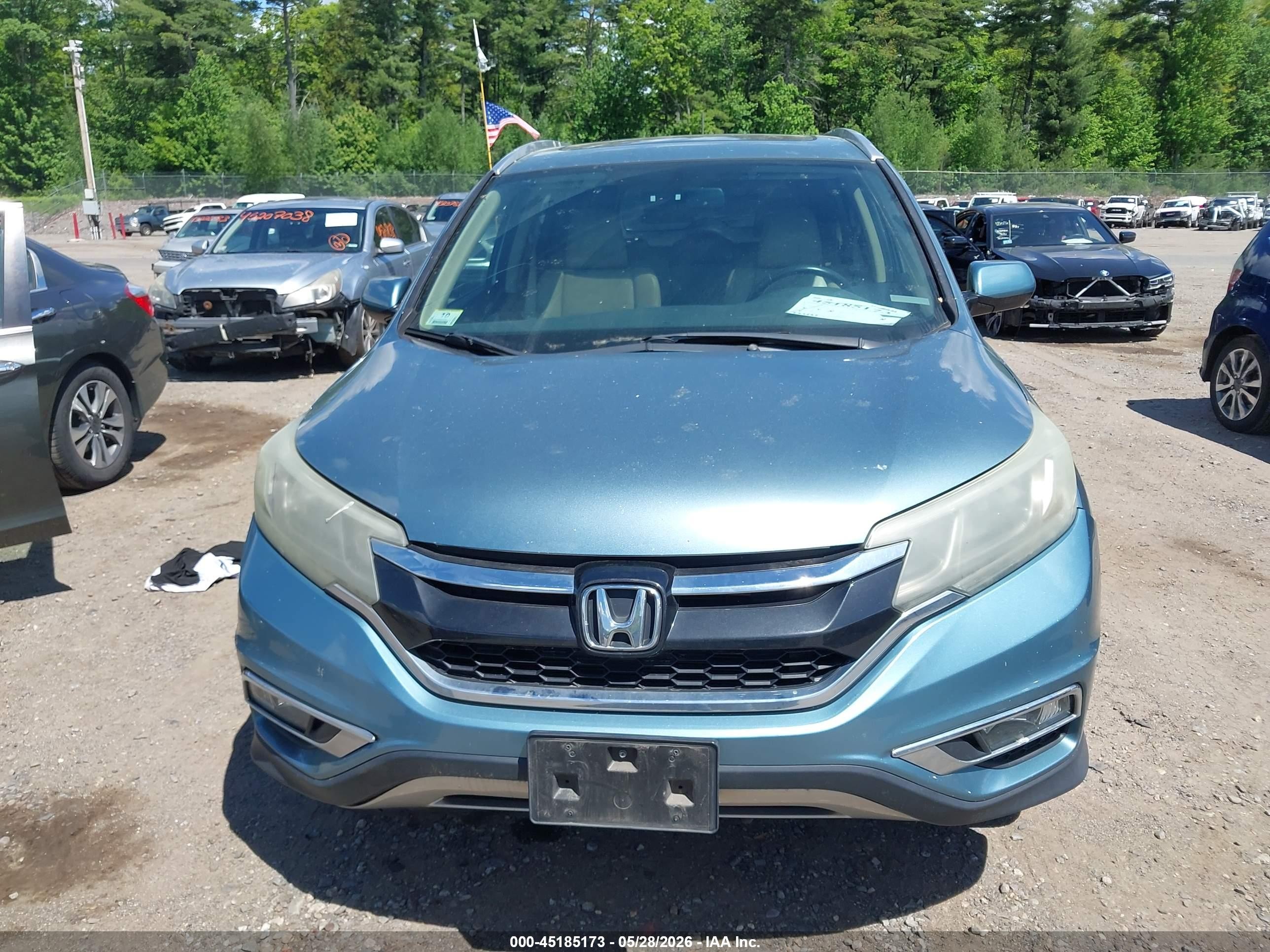 2015 Honda Cr-v Ex-l Blue vin: 2HKRM4H72FH601636