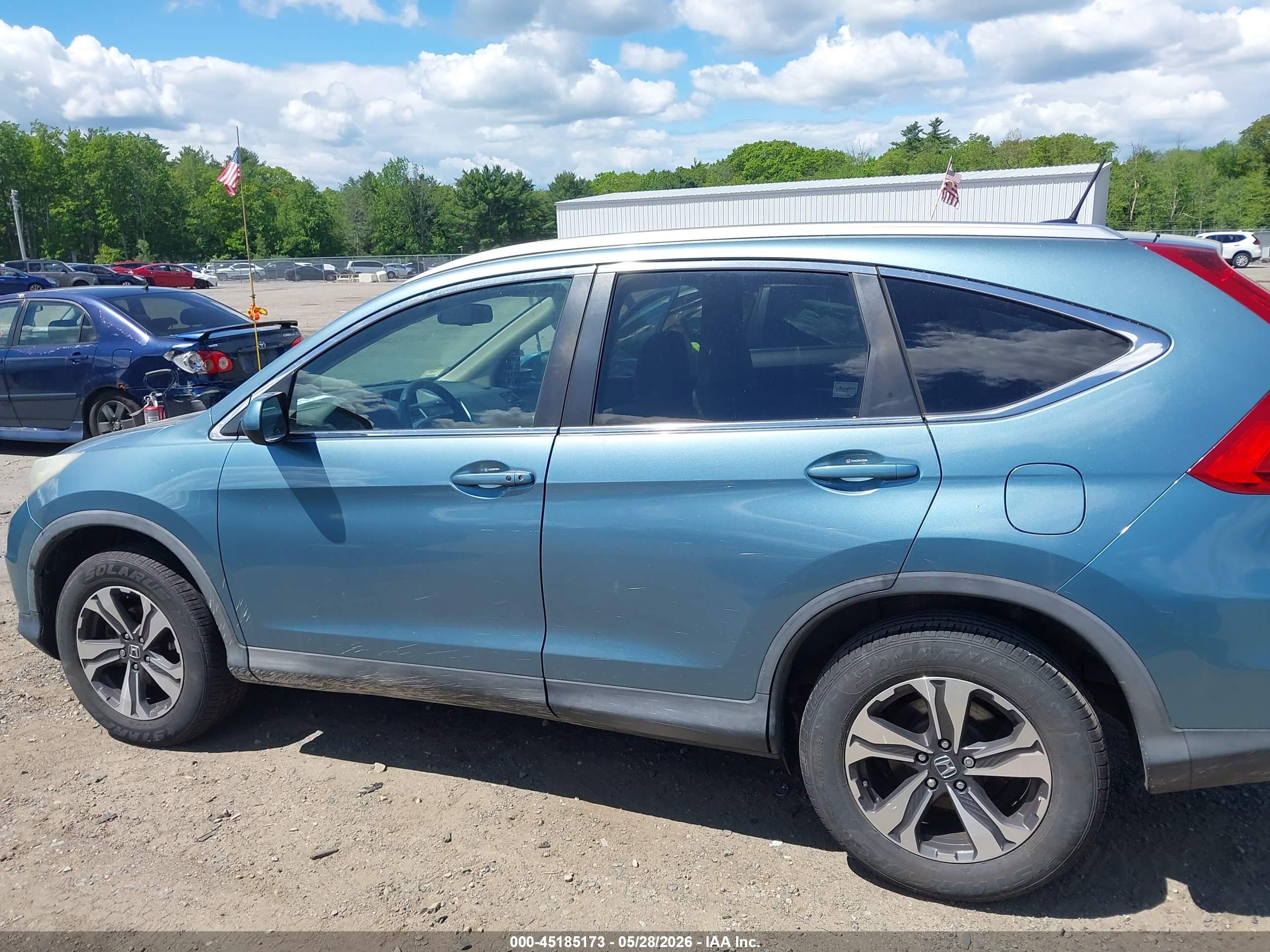 2015 Honda Cr-v Ex-l Blue vin: 2HKRM4H72FH601636