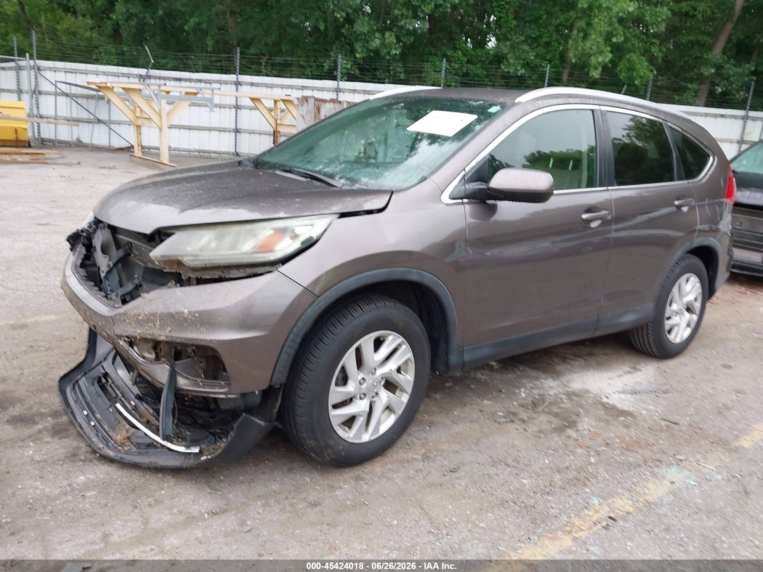 2015 Honda Cr-v Ex-l Gray vin: 2HKRM4H72FH603676