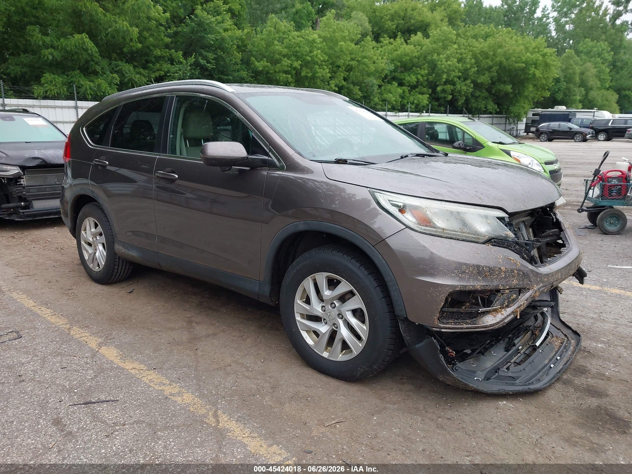 2015 Honda Cr-v Ex-l Gray vin: 2HKRM4H72FH603676