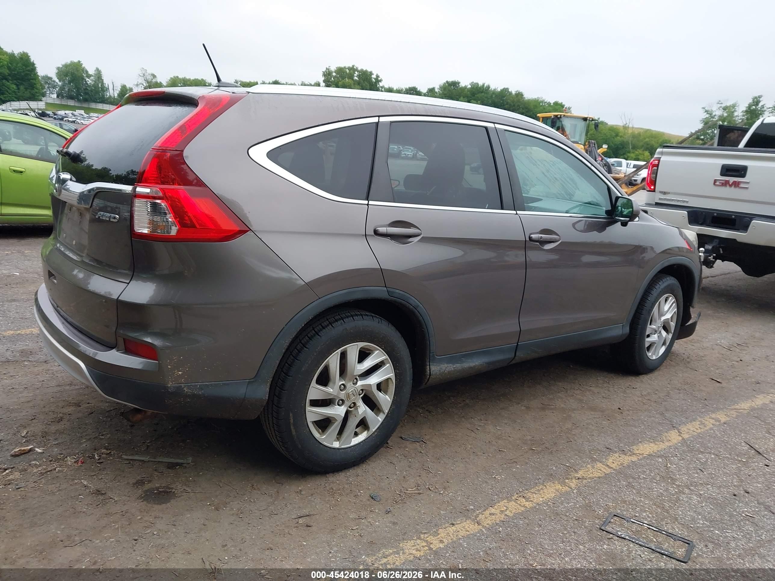 2015 Honda Cr-v Ex-l Gray vin: 2HKRM4H72FH603676