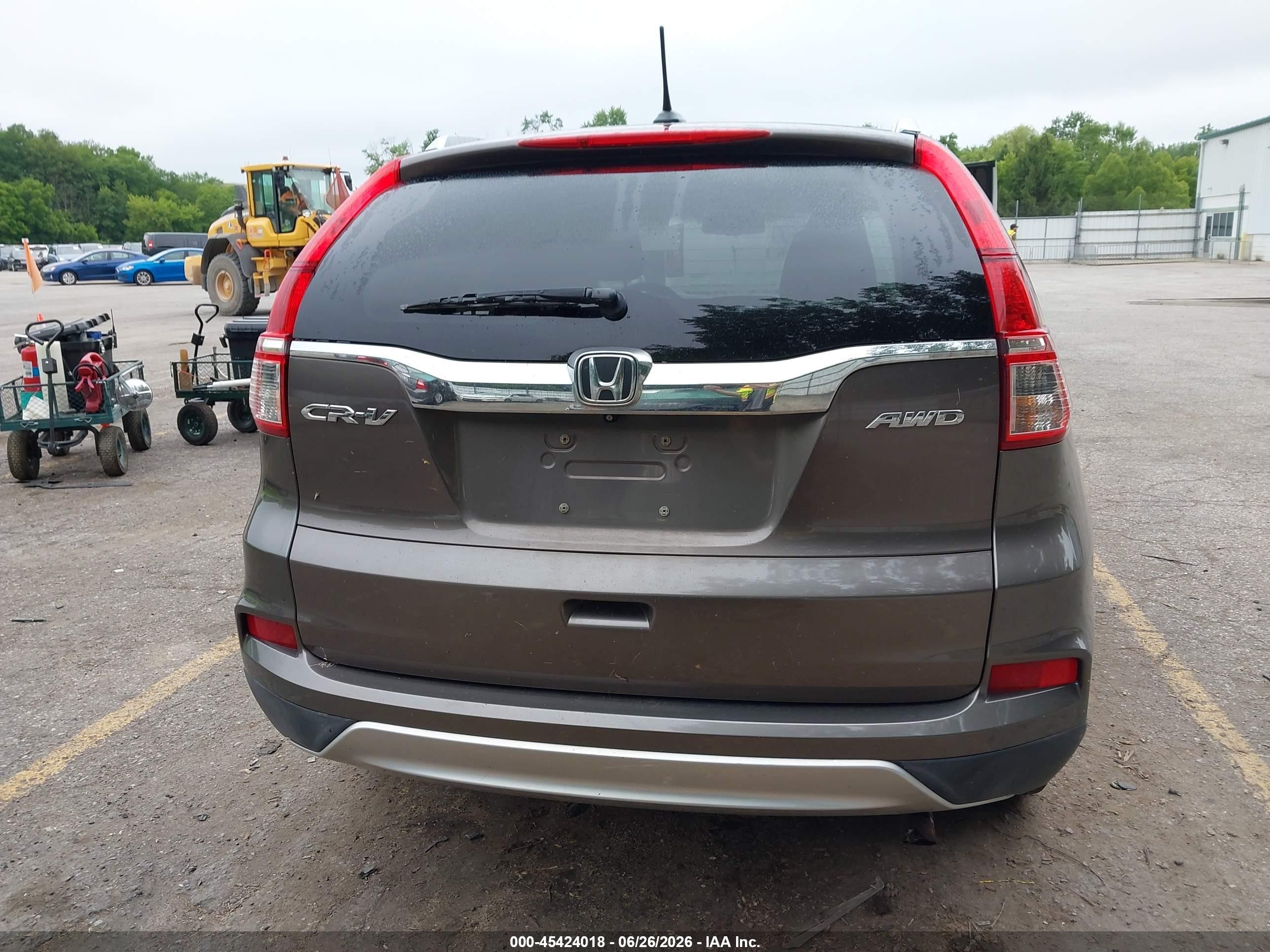 2015 Honda Cr-v Ex-l Gray vin: 2HKRM4H72FH603676