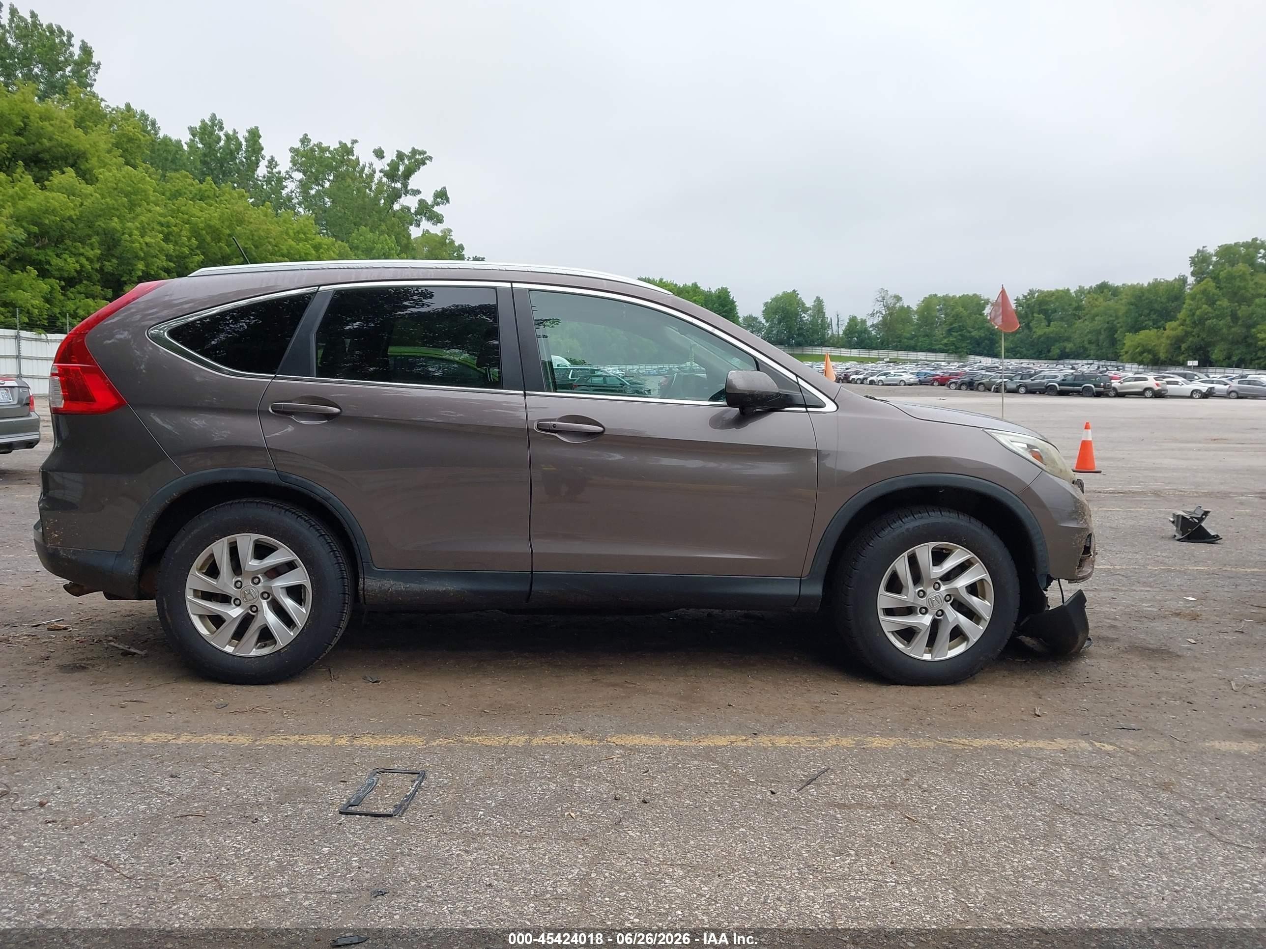 2015 Honda Cr-v Ex-l Gray vin: 2HKRM4H72FH603676