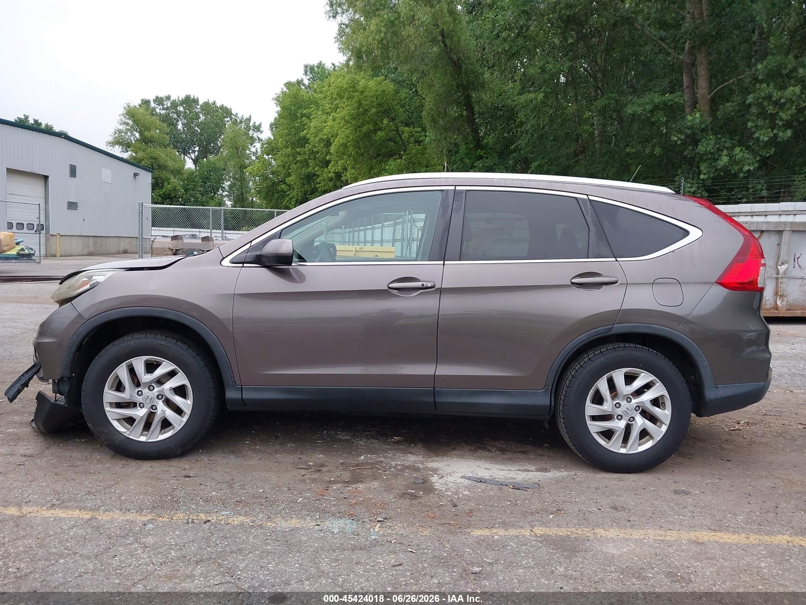 2015 Honda Cr-v Ex-l Gray vin: 2HKRM4H72FH603676