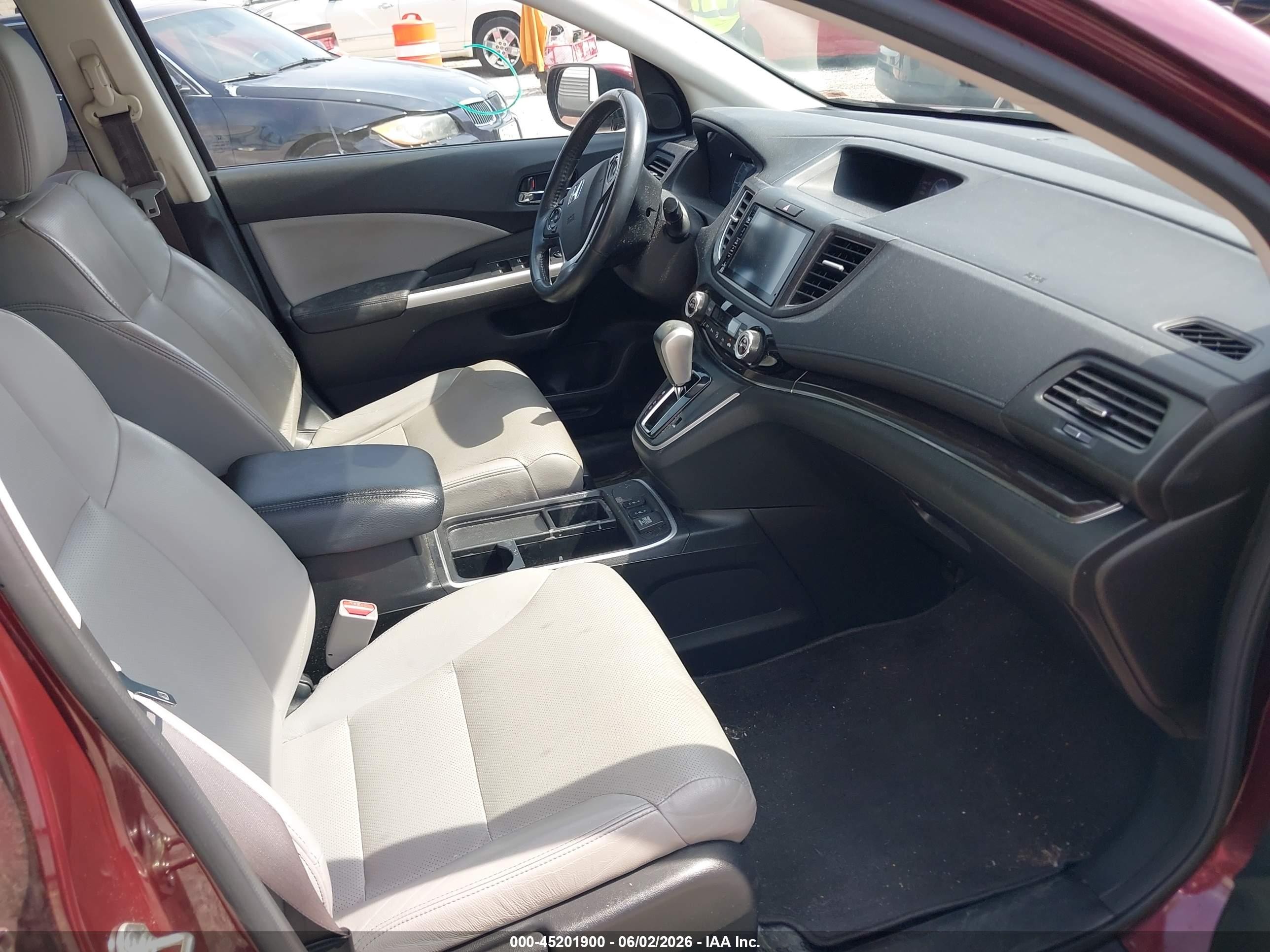 2015 Honda Cr-v Ex-l Maroon vin: 2HKRM4H72FH604553