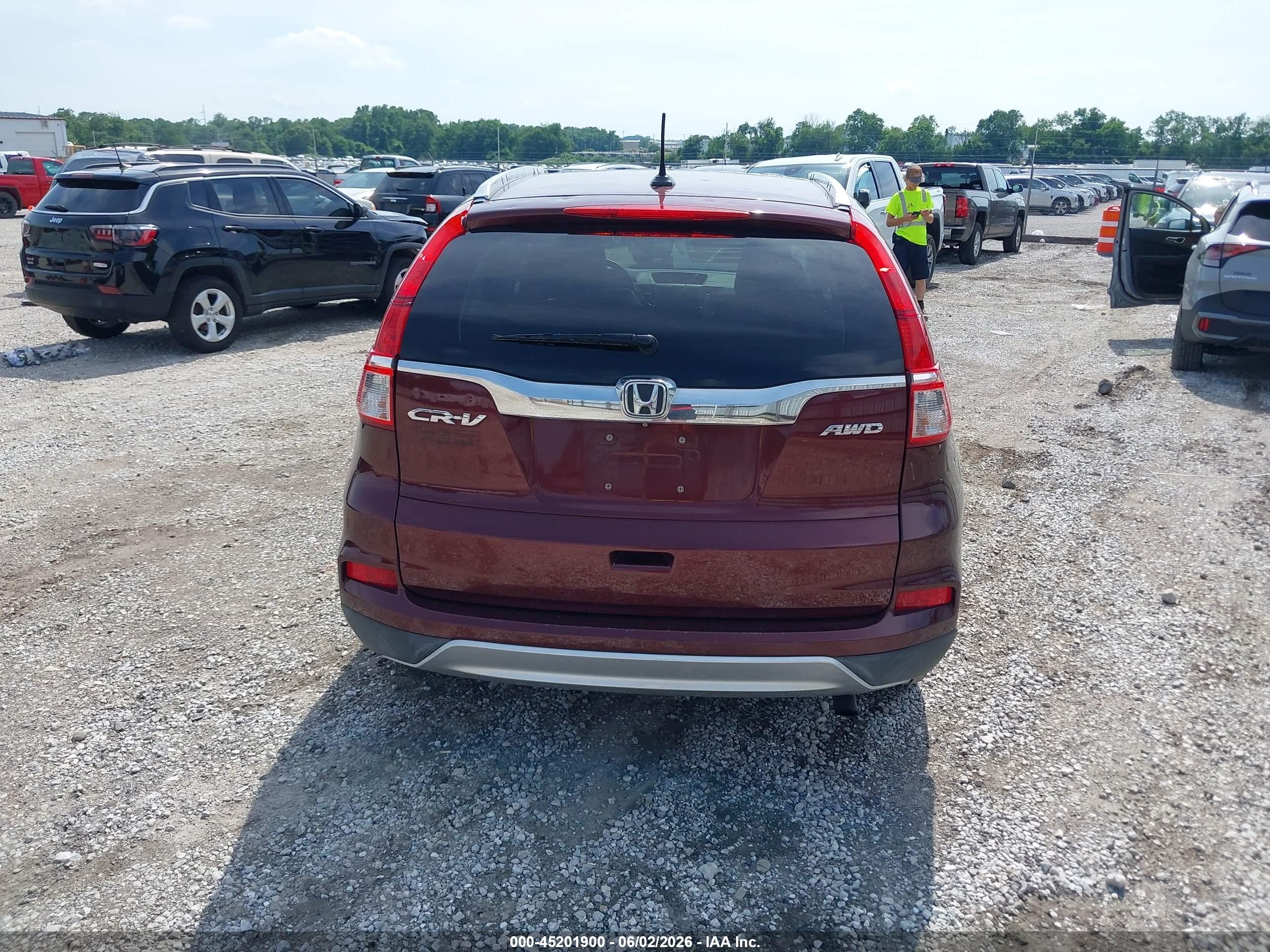 2015 Honda Cr-v Ex-l Maroon vin: 2HKRM4H72FH604553