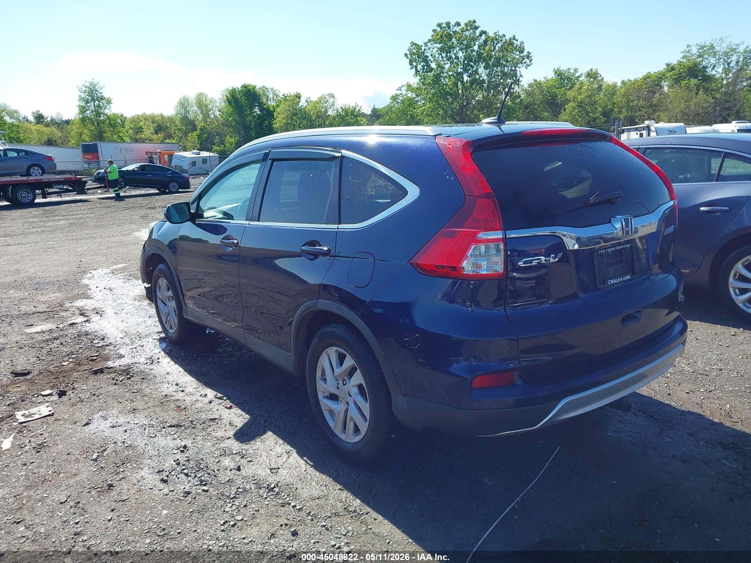 2015 Honda Cr-v Ex-l Dark Blue vin: 2HKRM4H72FH608280