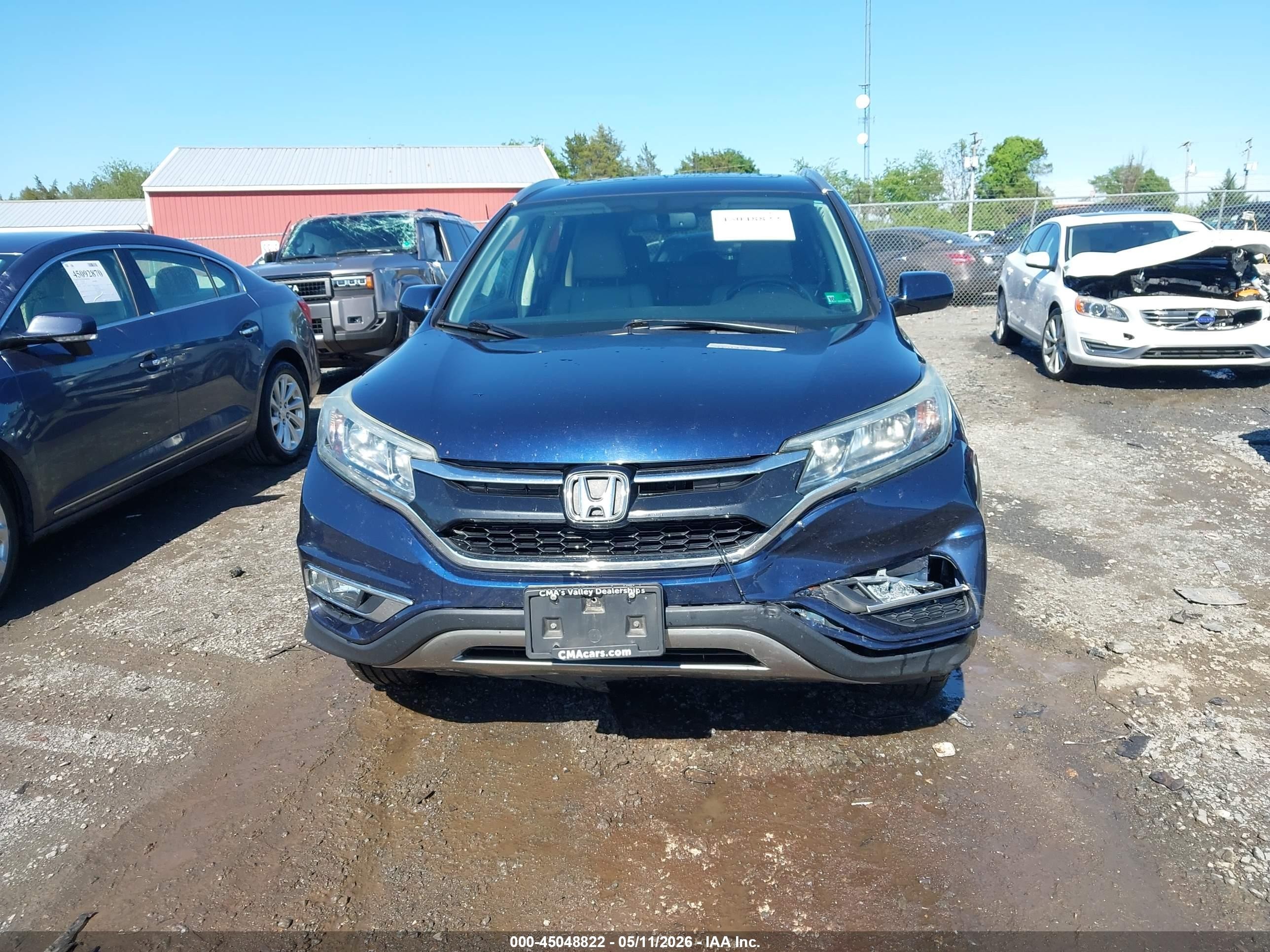 2015 Honda Cr-v Ex-l Dark Blue vin: 2HKRM4H72FH608280