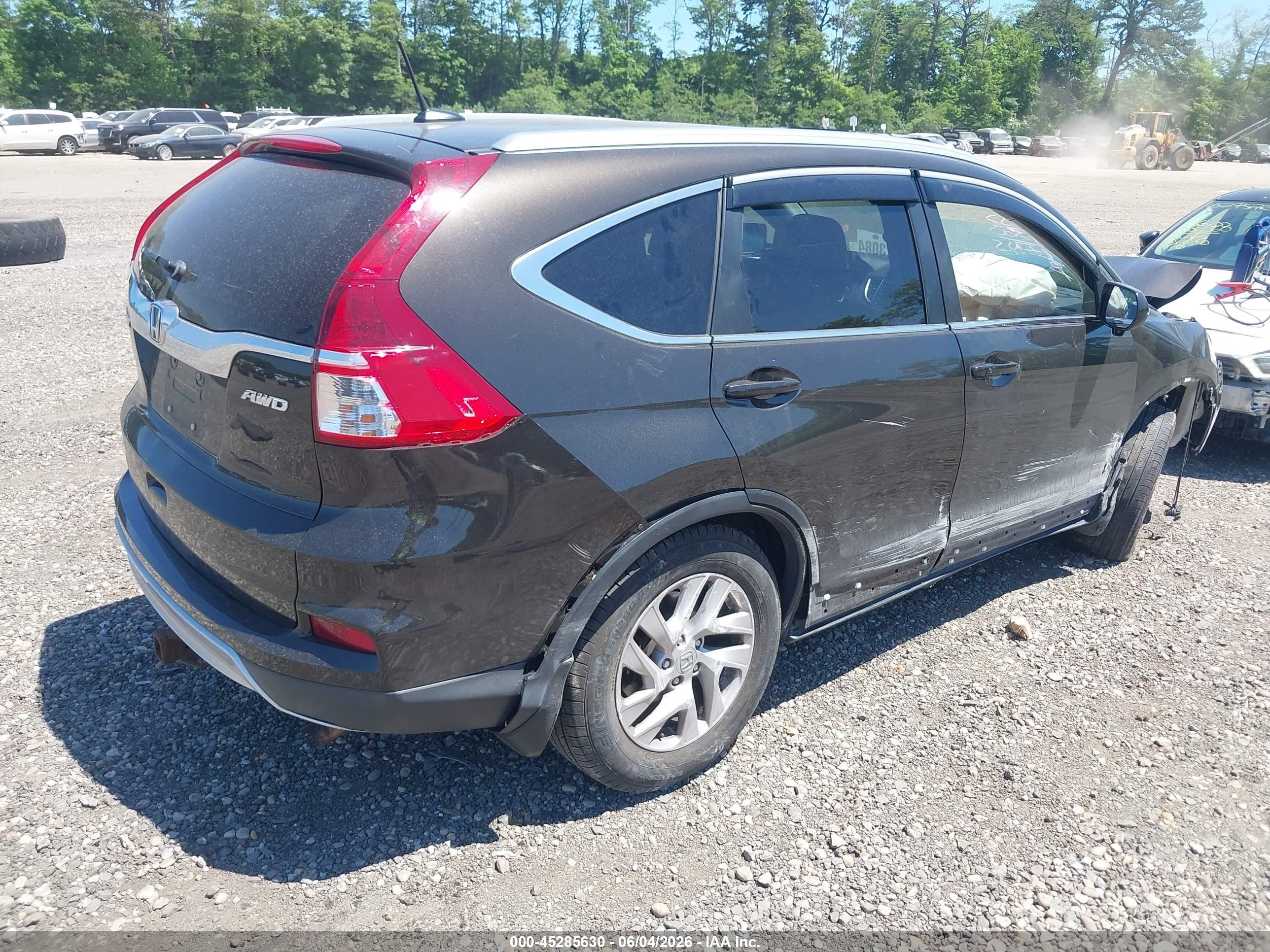 2015 Honda Cr-v Ex-l Brown vin: 2HKRM4H72FH624267