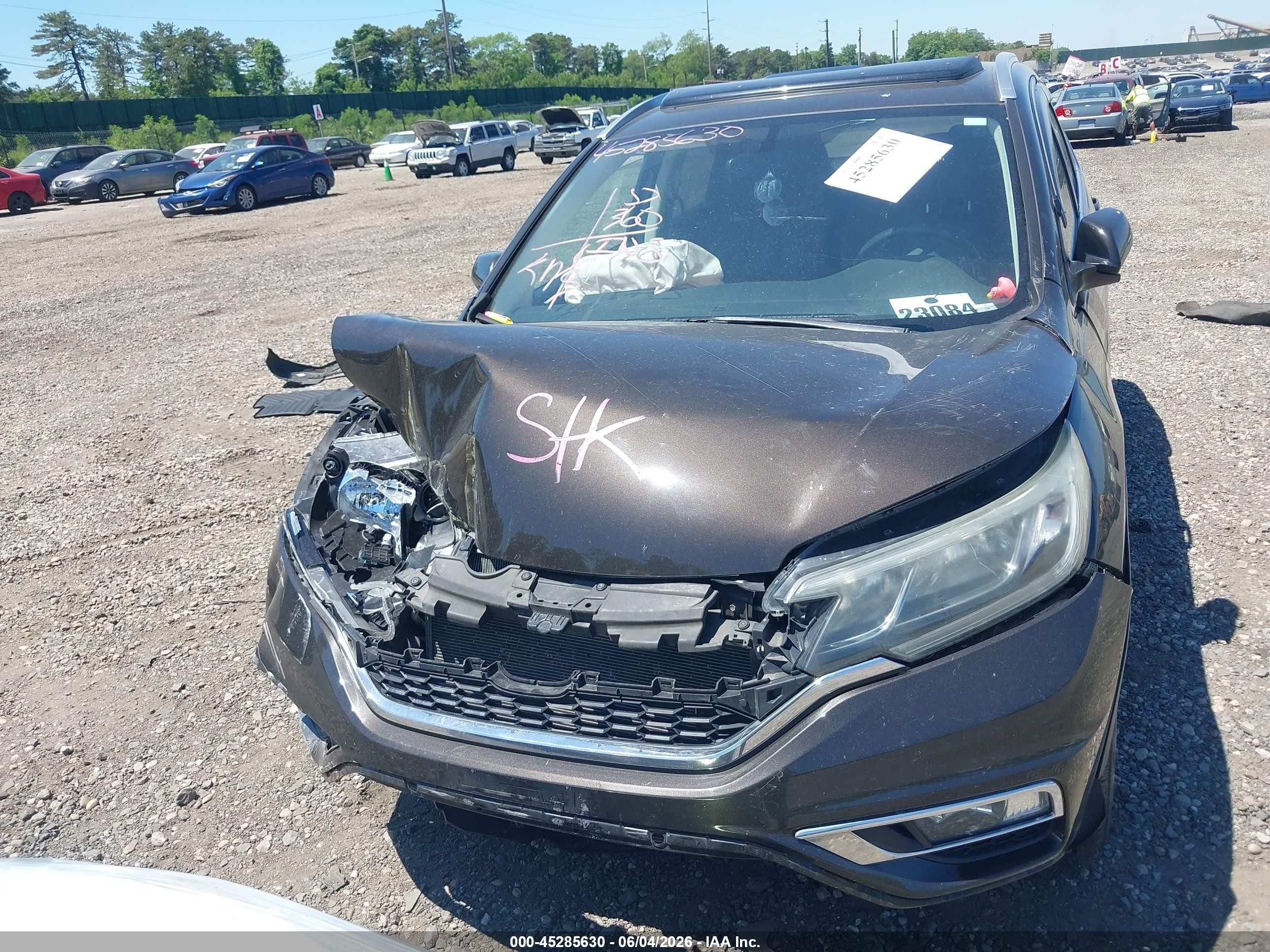 2015 Honda Cr-v Ex-l Brown vin: 2HKRM4H72FH624267